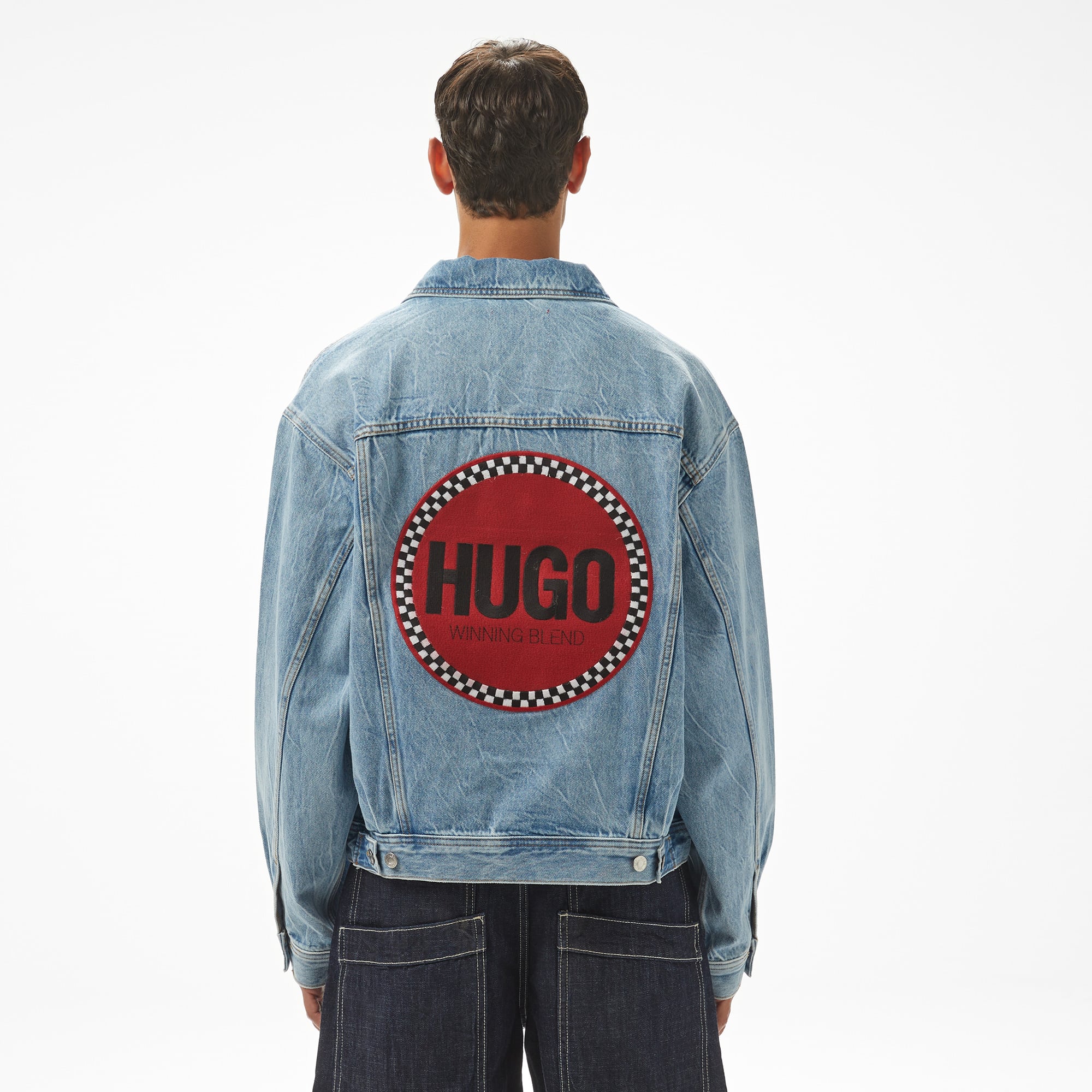 Hugo Erkek Mavi Denim Ceket