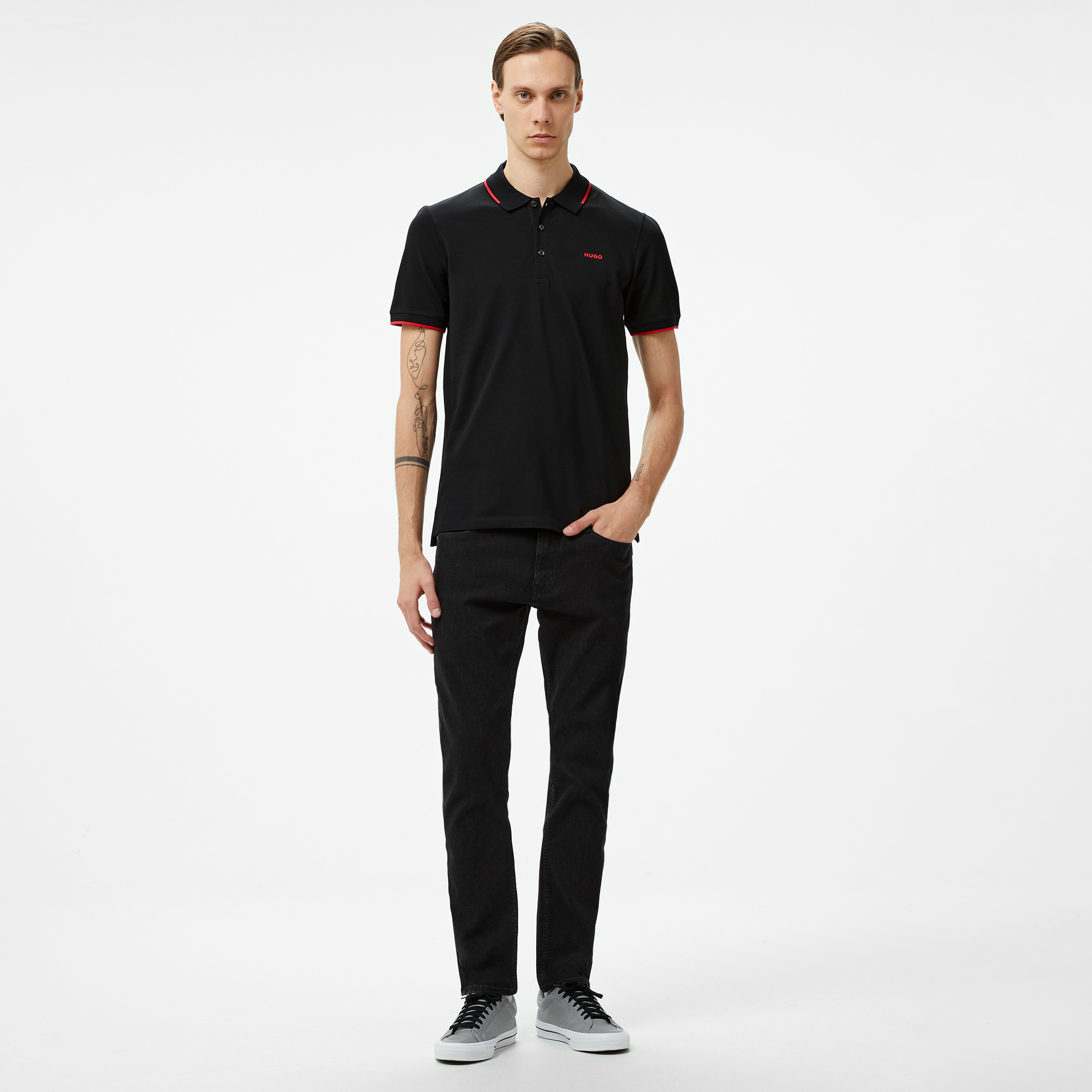 Hugo Dinoso 222 Erkek Siyah Polo