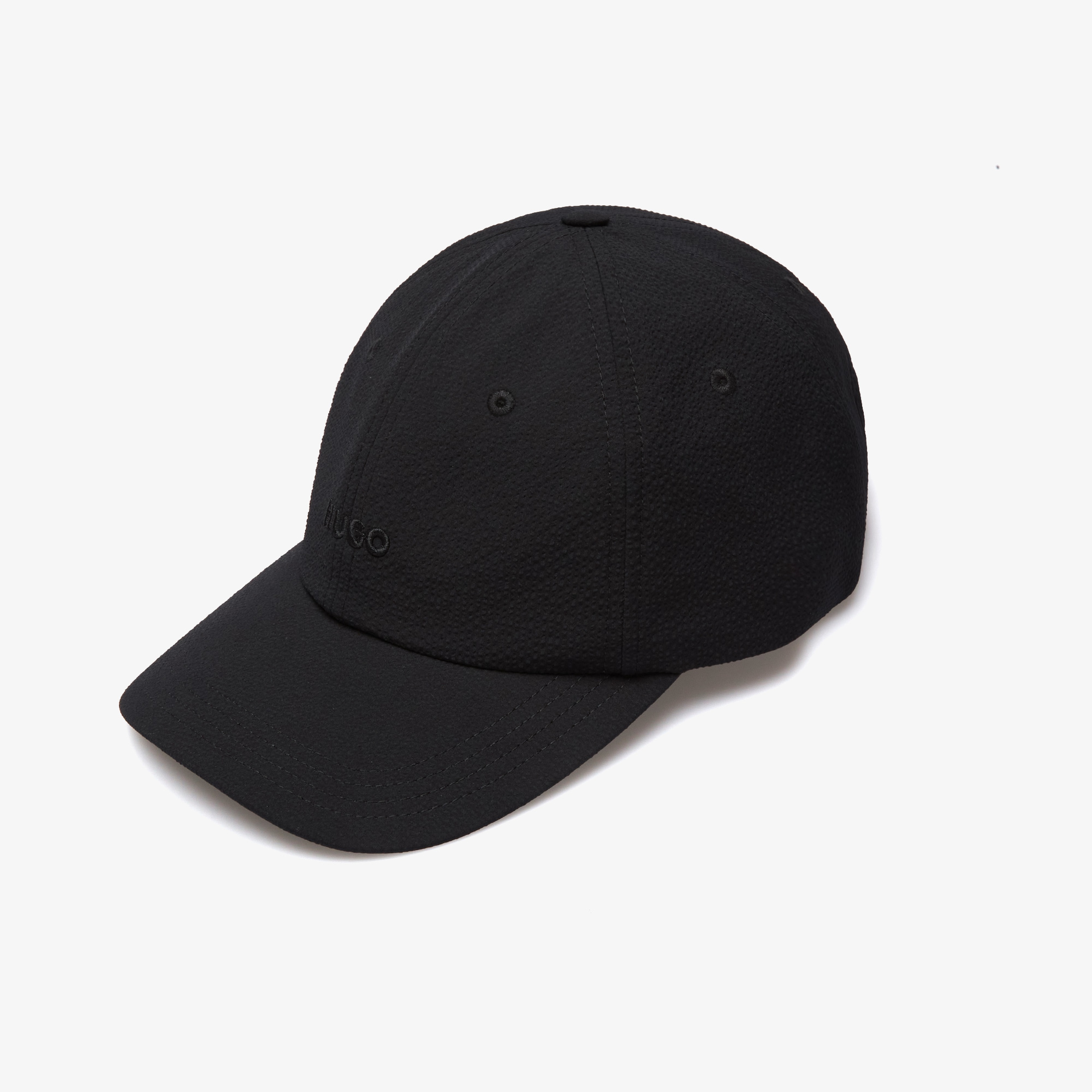 Hugo Mett Seersucker Erkek Siyah Şapka