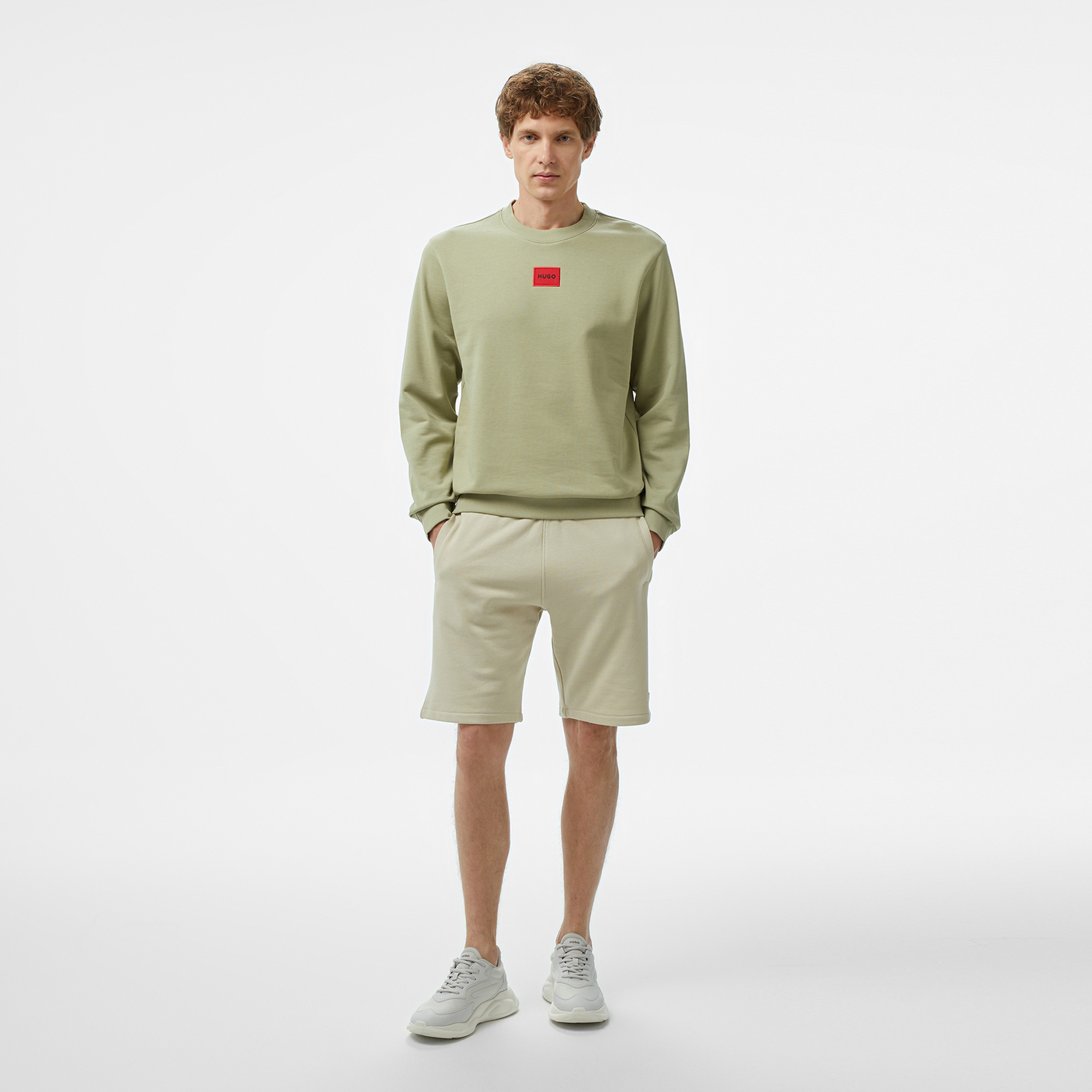 HUGO Diragol212 Erkek Yeşil Sweatshirt