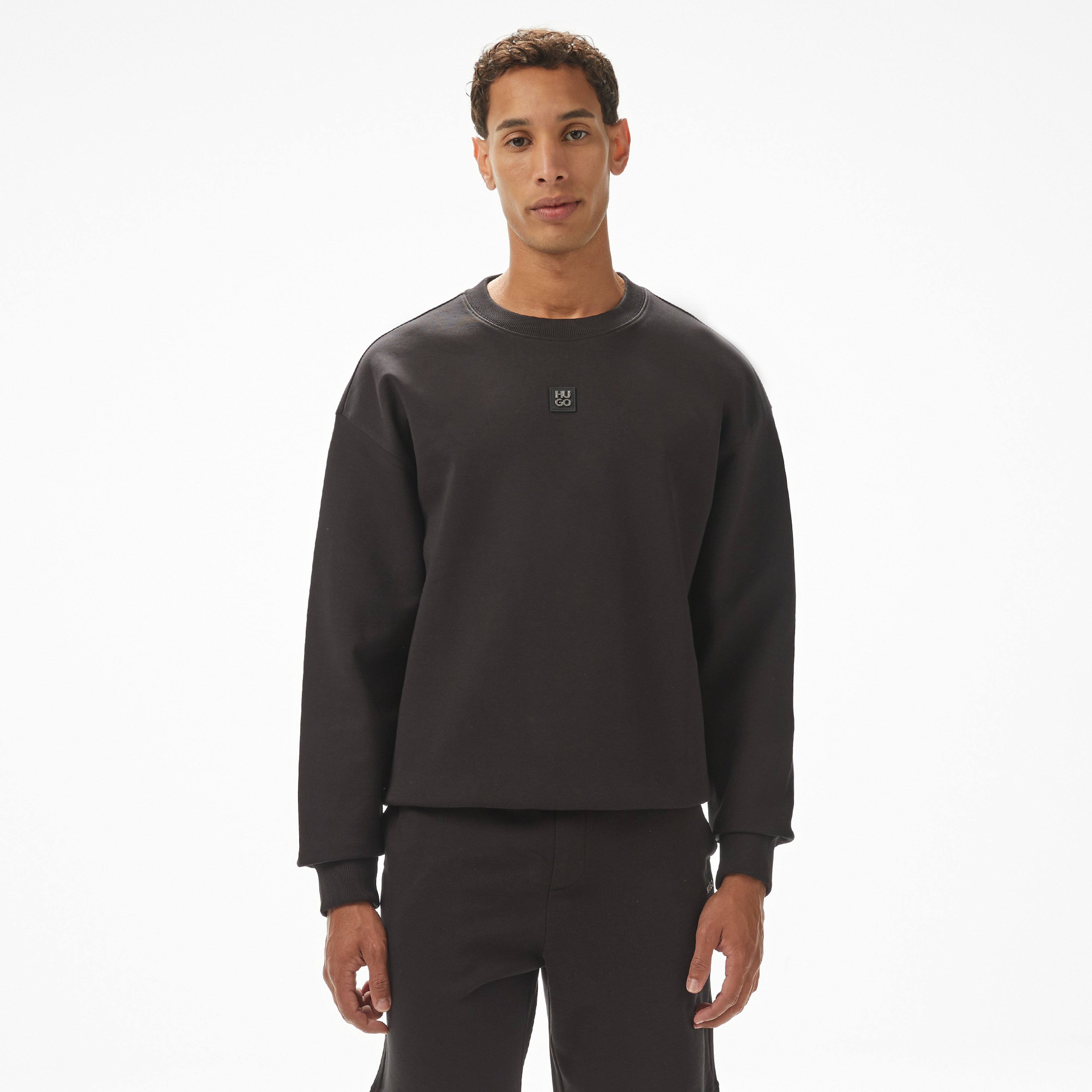 Hugo Dettil Erkek Siyah Sweatshirt
