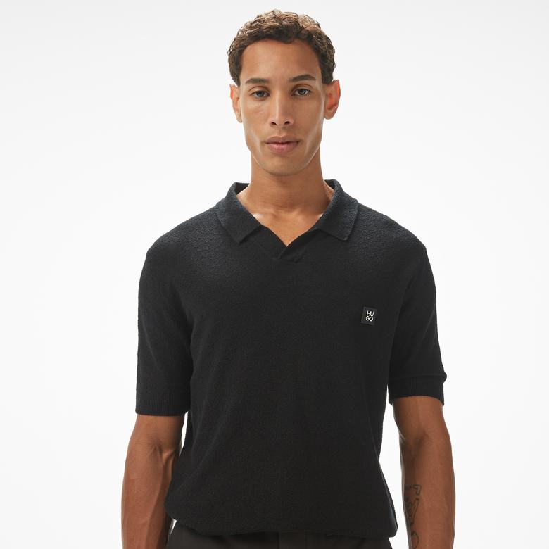 Hugo Shiplom Erkek Siyah Polo Kazak