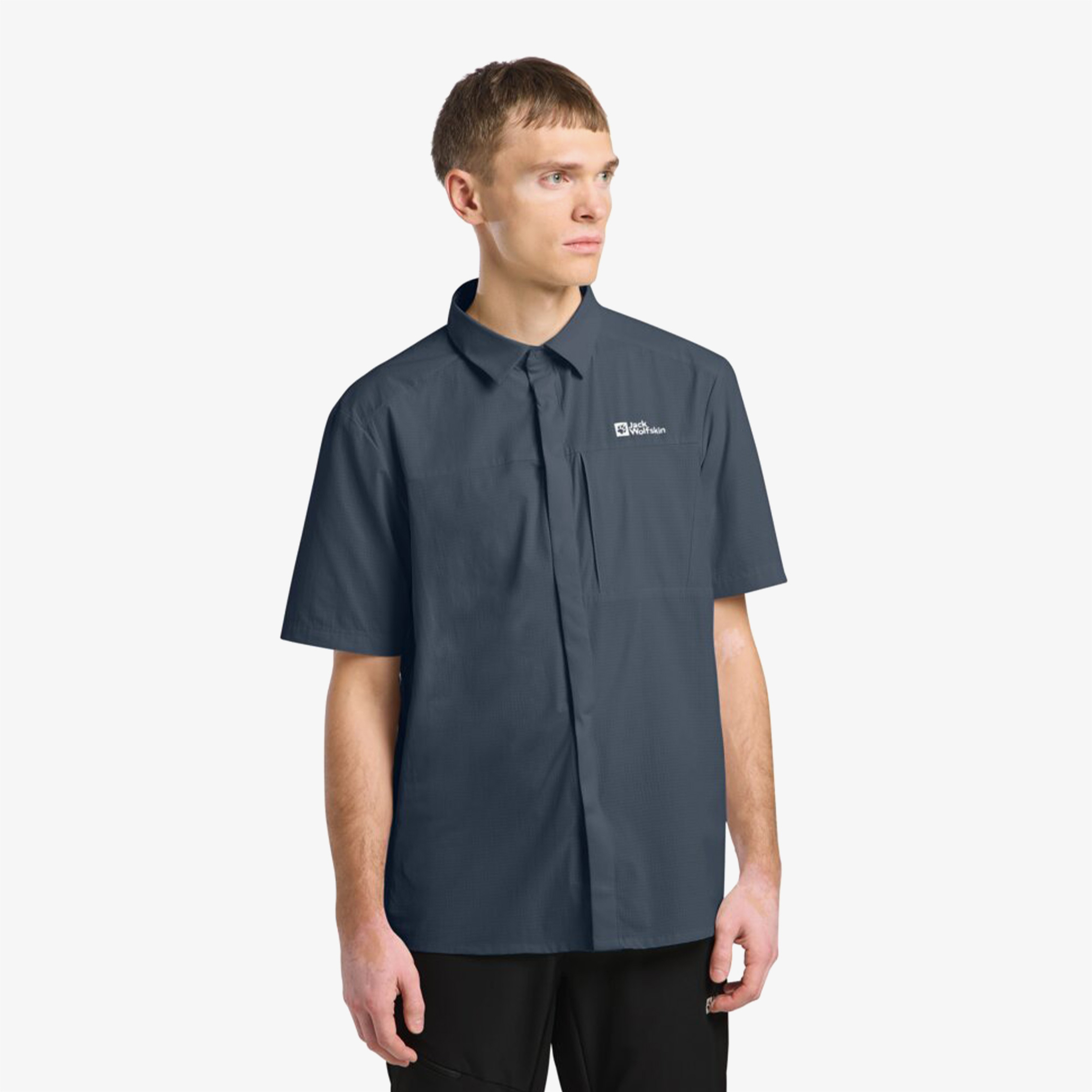 Jack Wolfskin Vandra S|S Shirt  Erkek Lacivert Gömlek