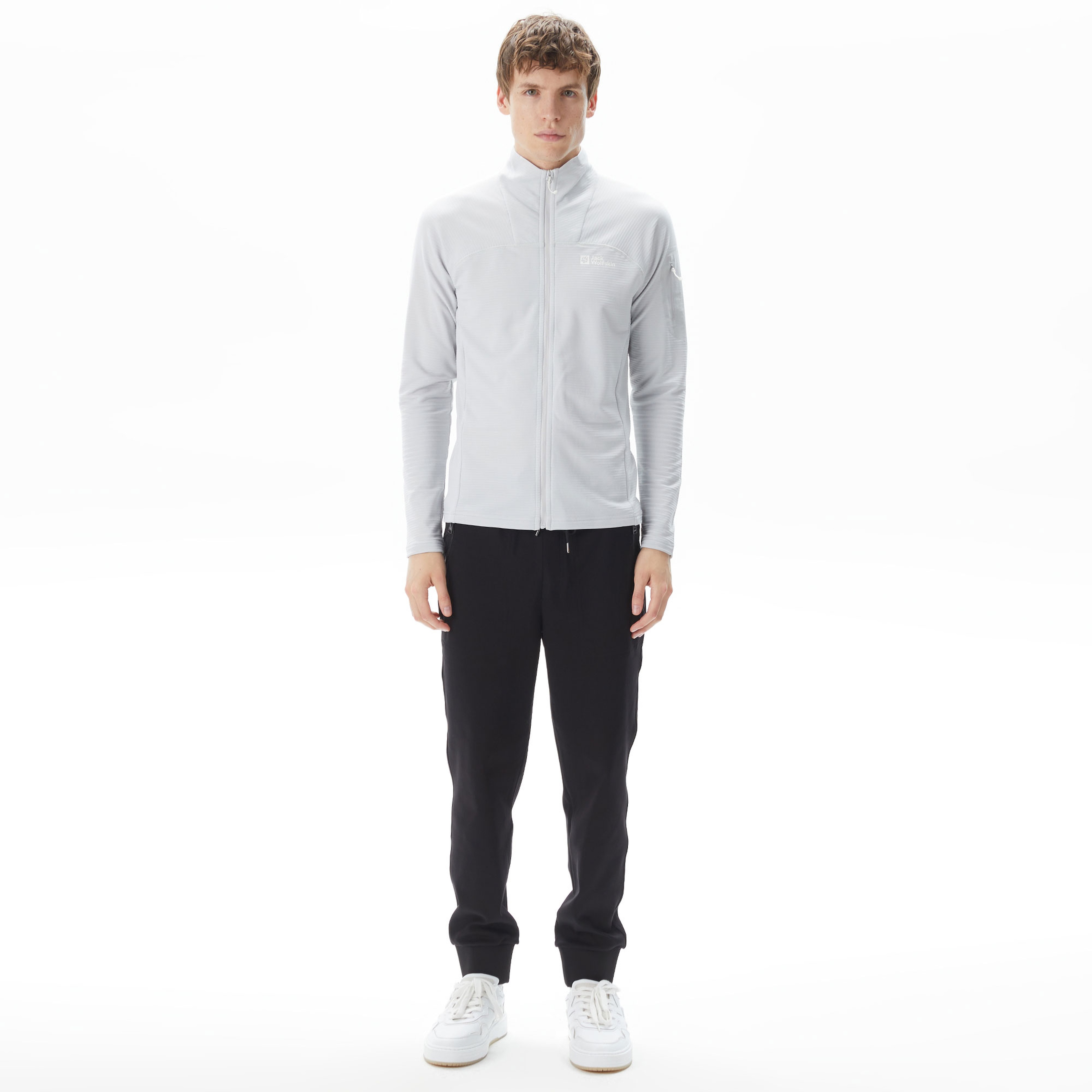 Jack Wolfskin Prelight FZ Erkek Gri Sweatshirt