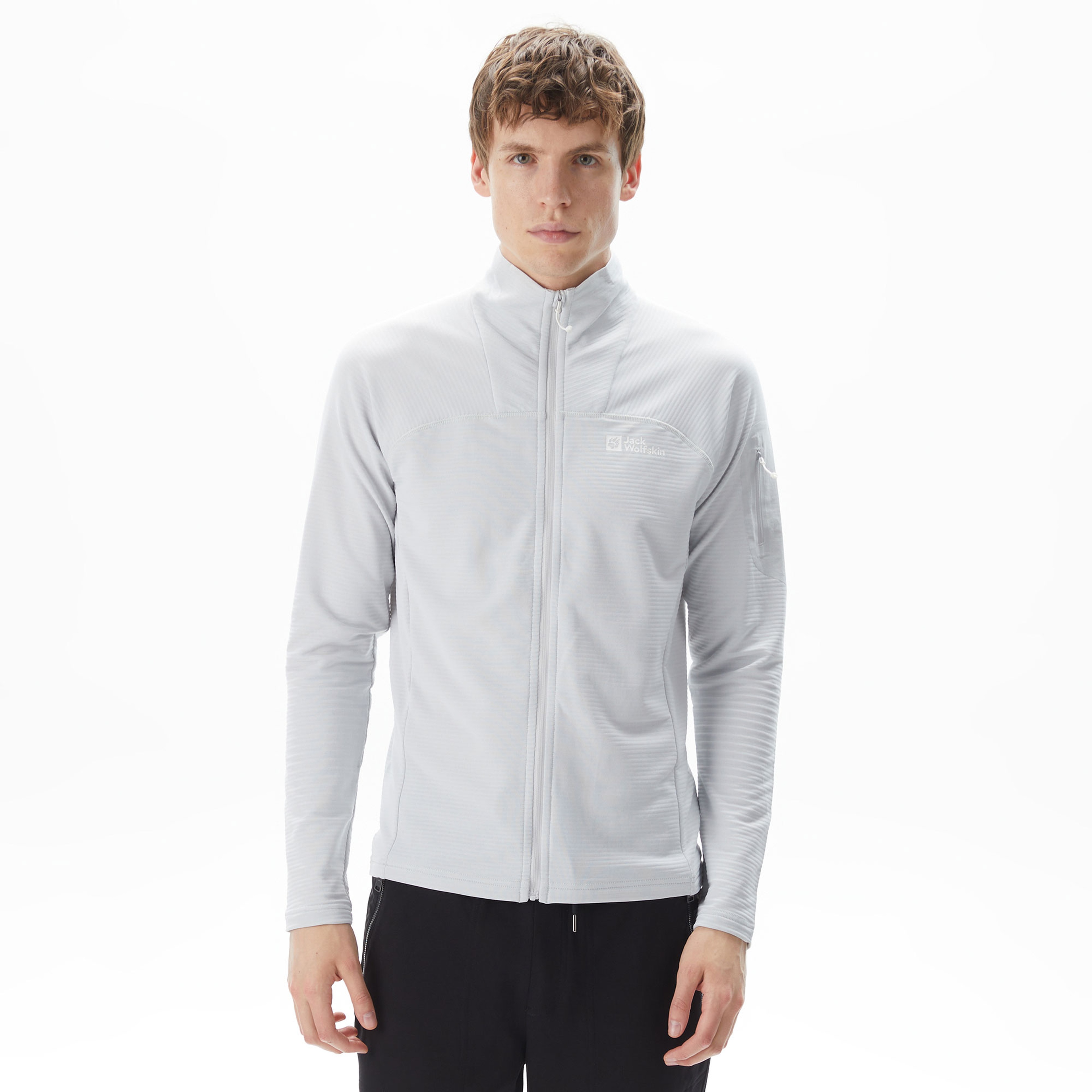 Jack Wolfskin Prelight FZ Erkek Gri Sweatshirt