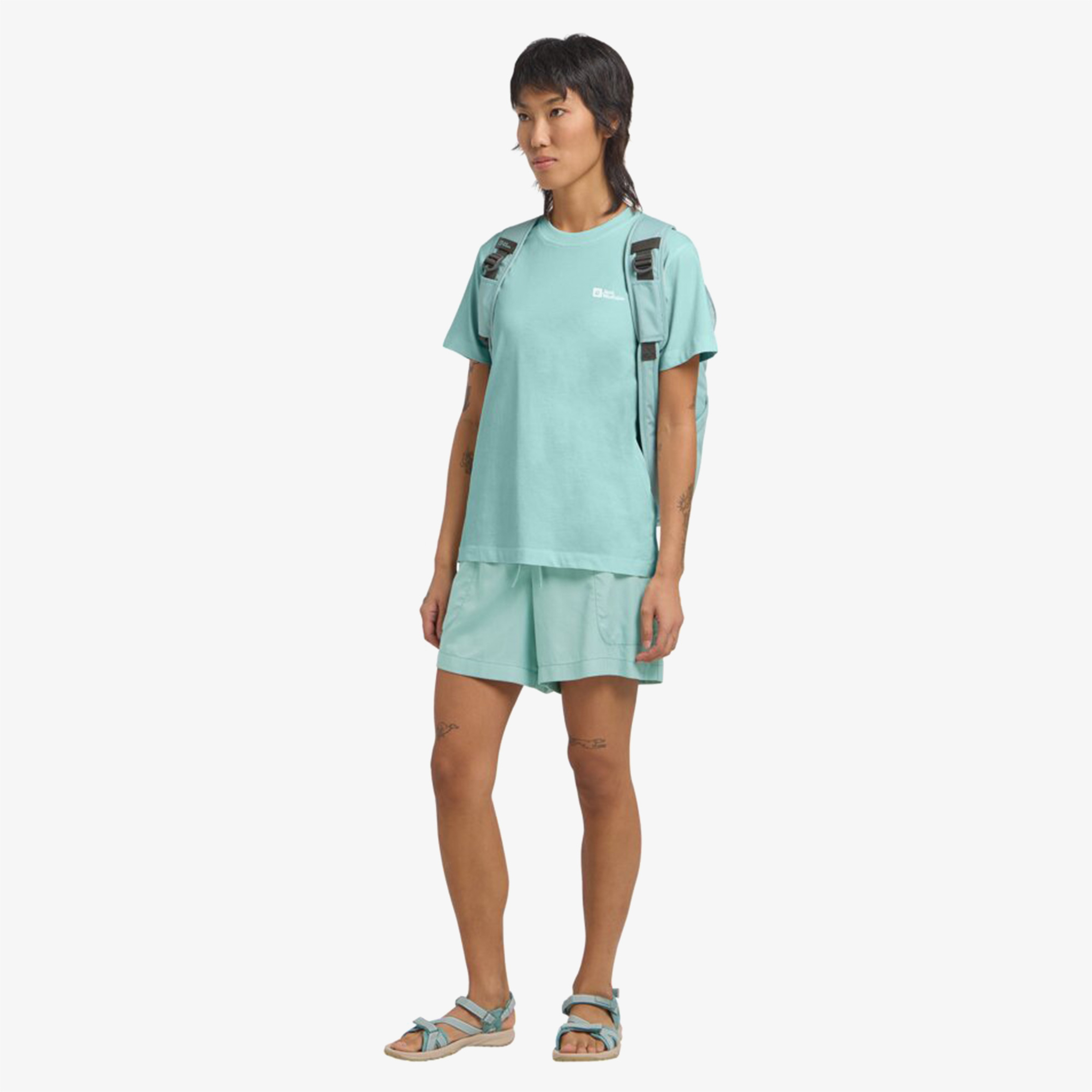 Jack Wolfskin Essential Kadın Yeşil T-Shirt