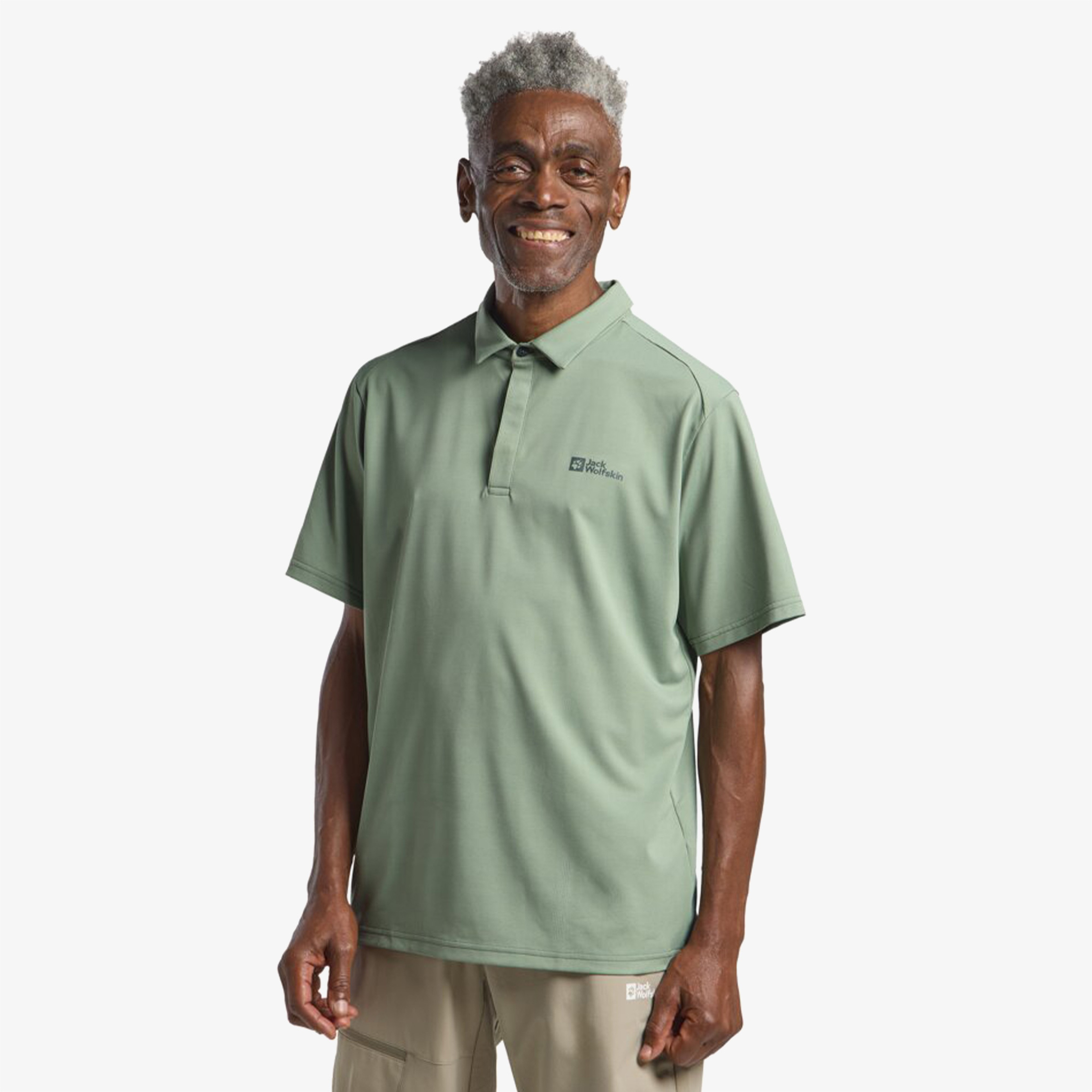 Jack Wolfskin Delgami Polo M Erkek Yeşil T-Shirt