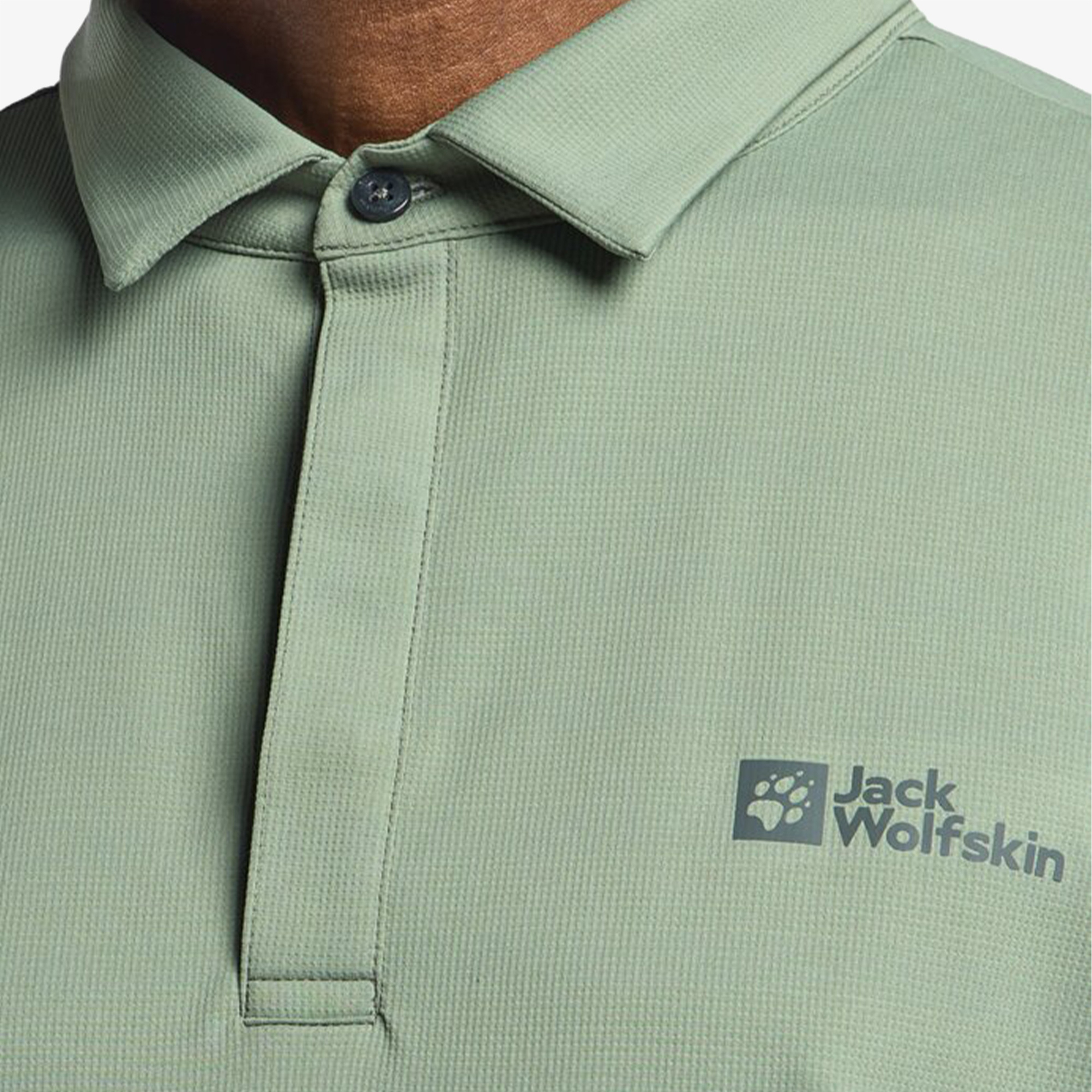 Jack Wolfskin Delgami Polo M Erkek Yeşil T-Shirt