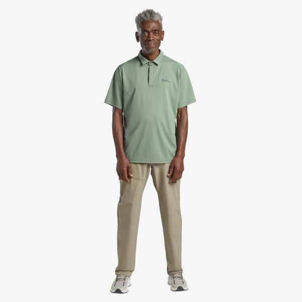 Jack Wolfskin Delgami Polo M Erkek Yeşil T-Shirt