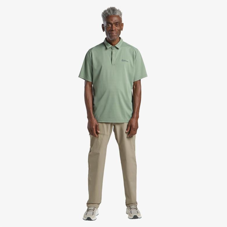 Jack Wolfskin Delgami Polo M Erkek Yeşil T-Shirt
