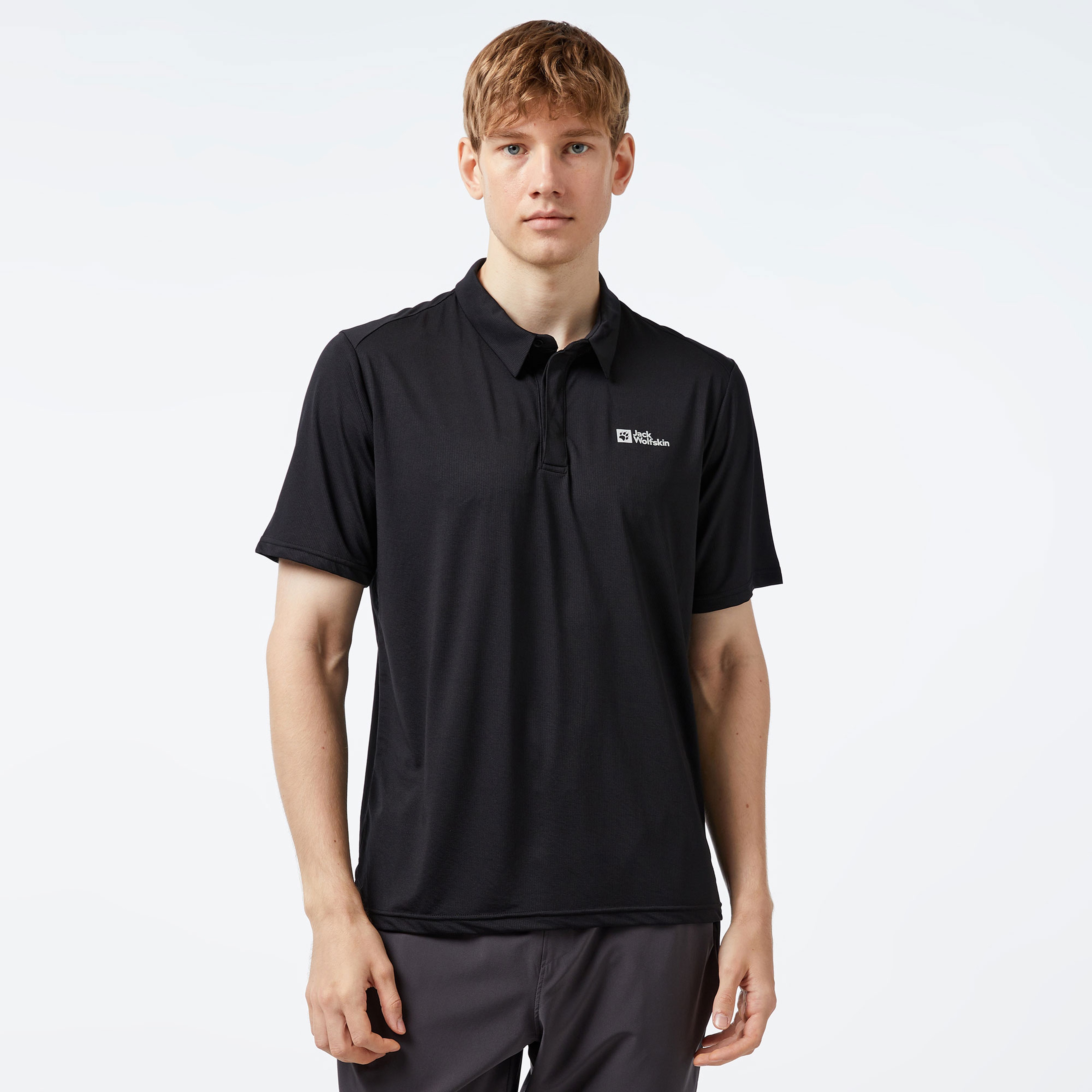 Jack Wolfskin Delgami Erkek Siyah Polo