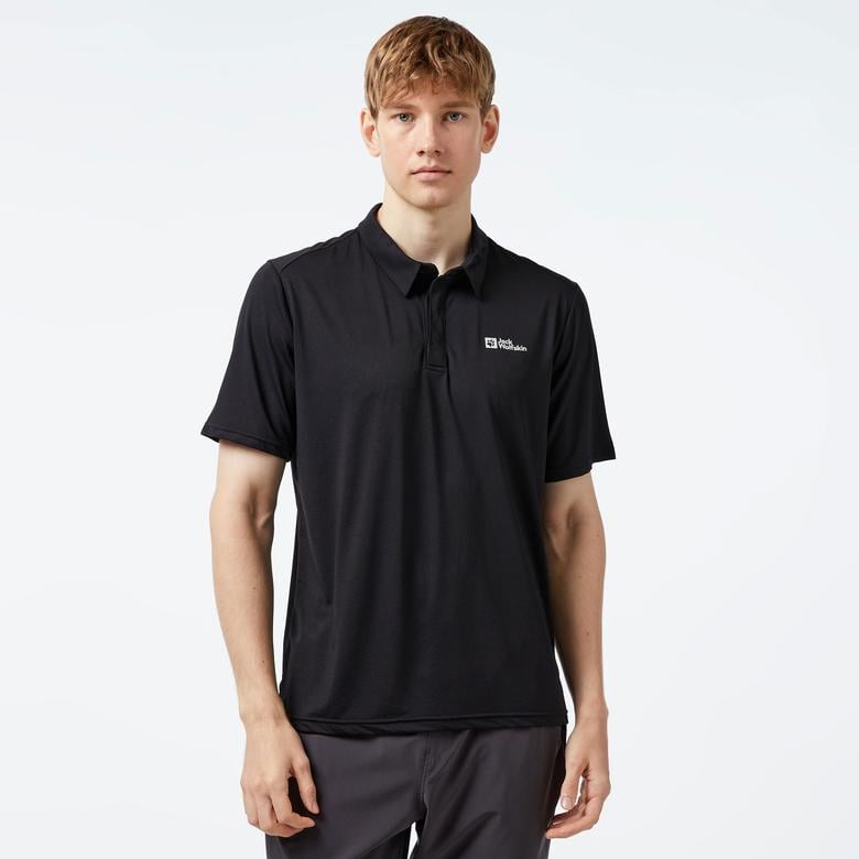 Jack Wolfskin Delgami Erkek Siyah Polo