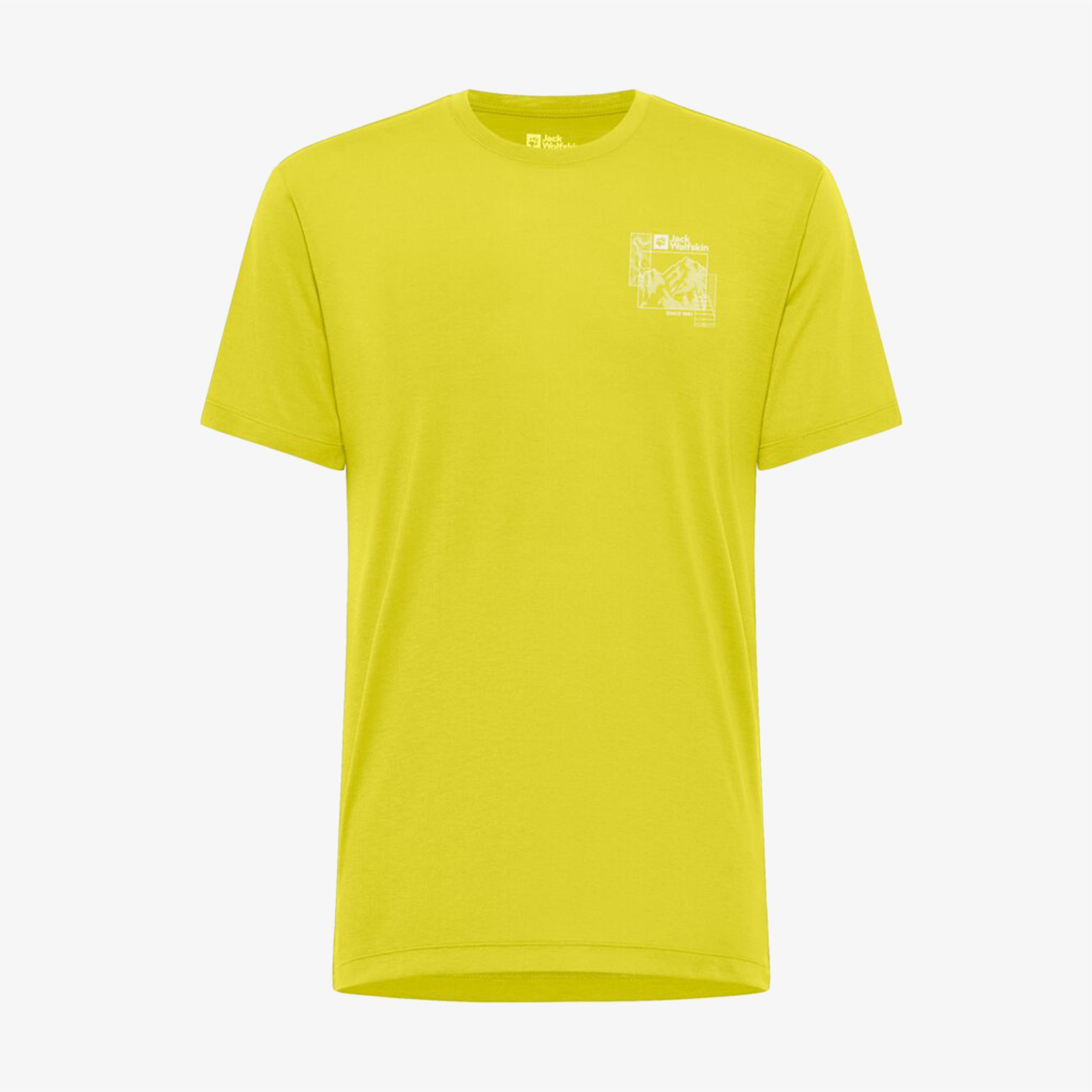 Jack Wolfskin Vonnan Graphic T Erkek Sarı T-Shirt