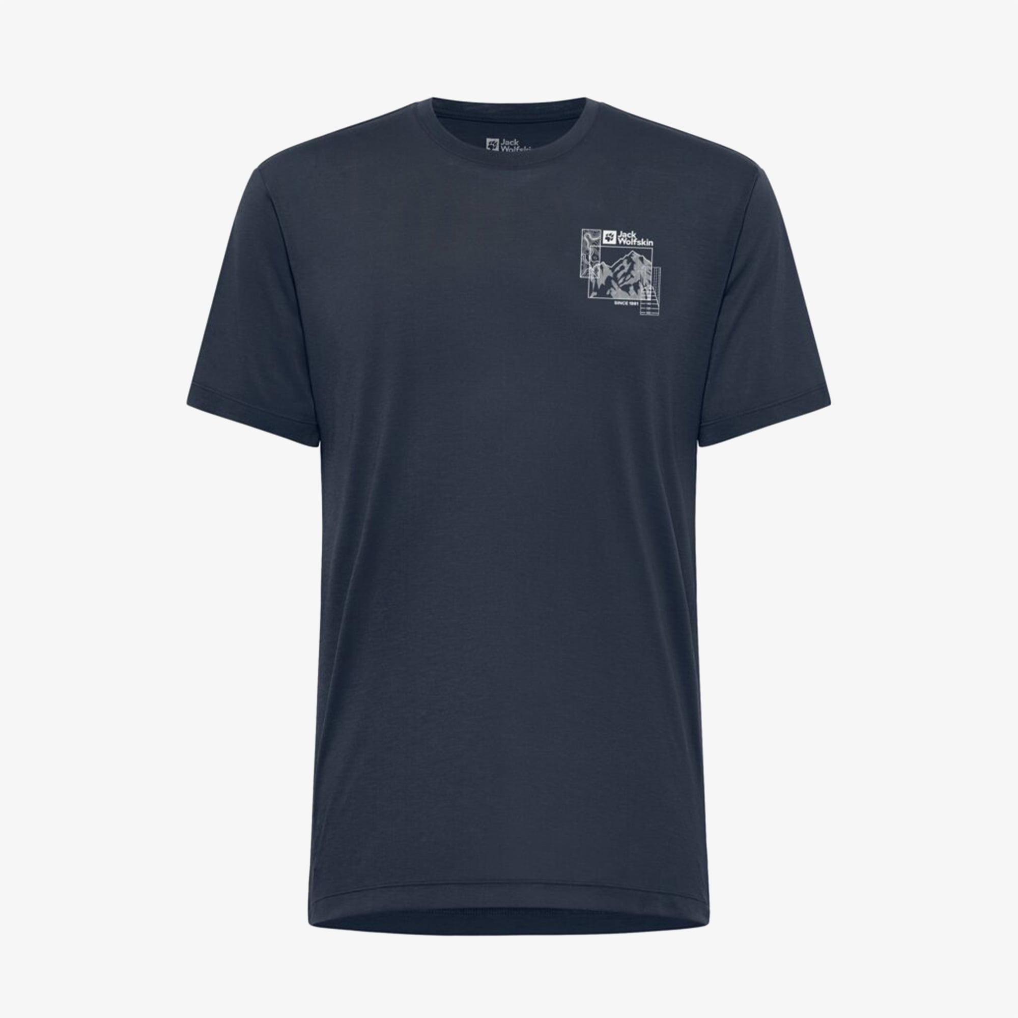 Jack Wolfskin Vonnan Graphic  Erkek Lacivert T-Shirt