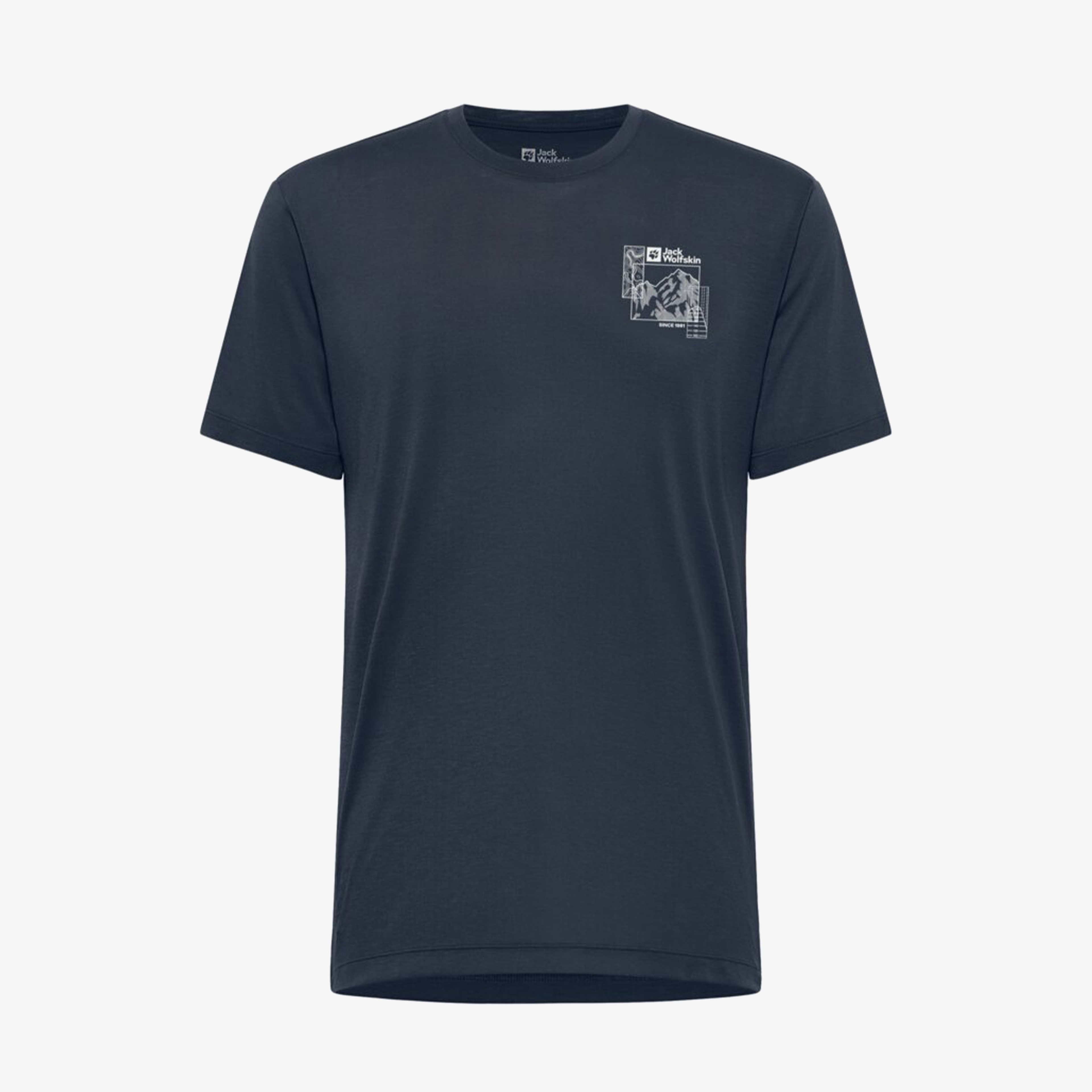 Jack Wolfskin Vonnan Graphic  Erkek Lacivert T-Shirt