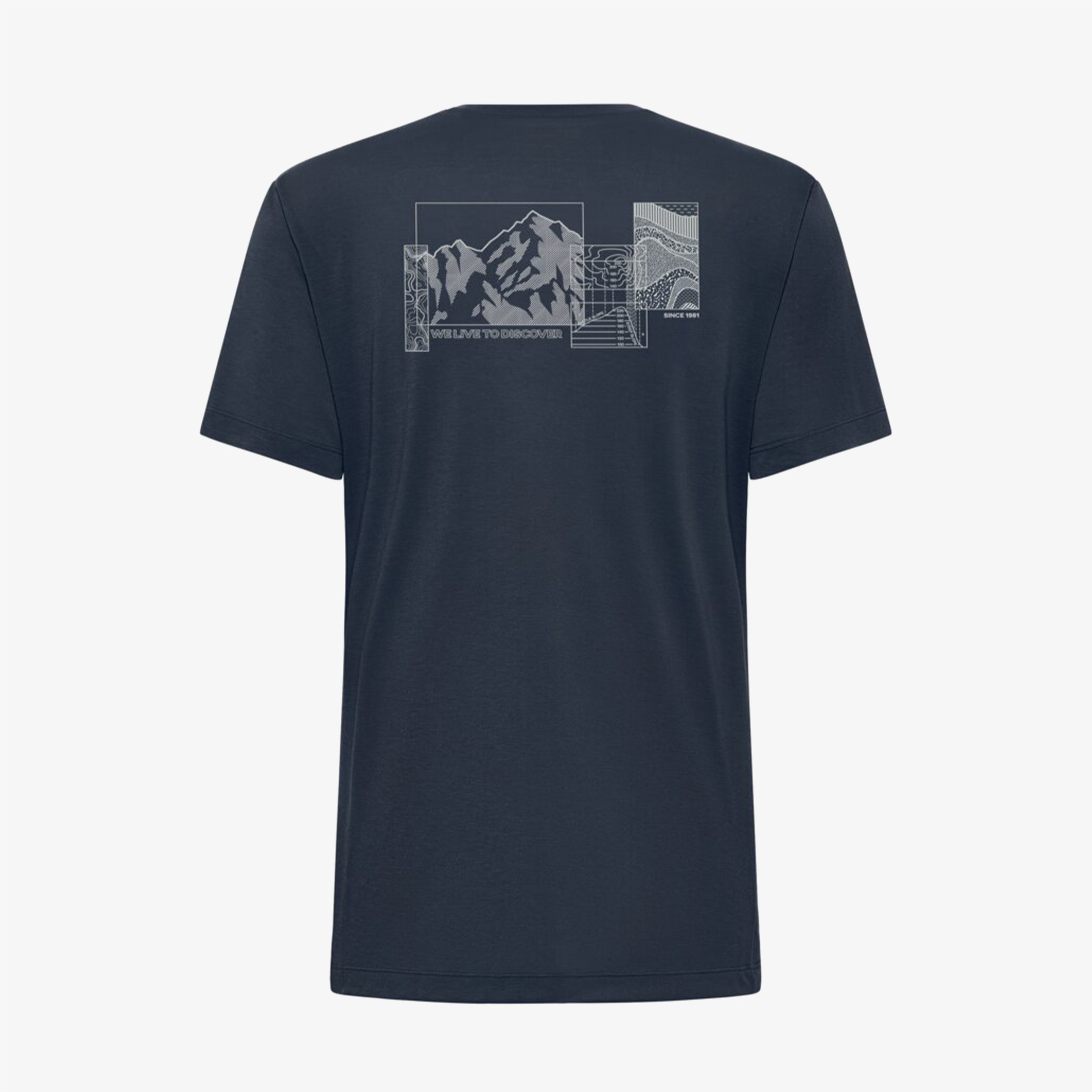 Jack Wolfskin Vonnan Graphic  Erkek Lacivert T-Shirt