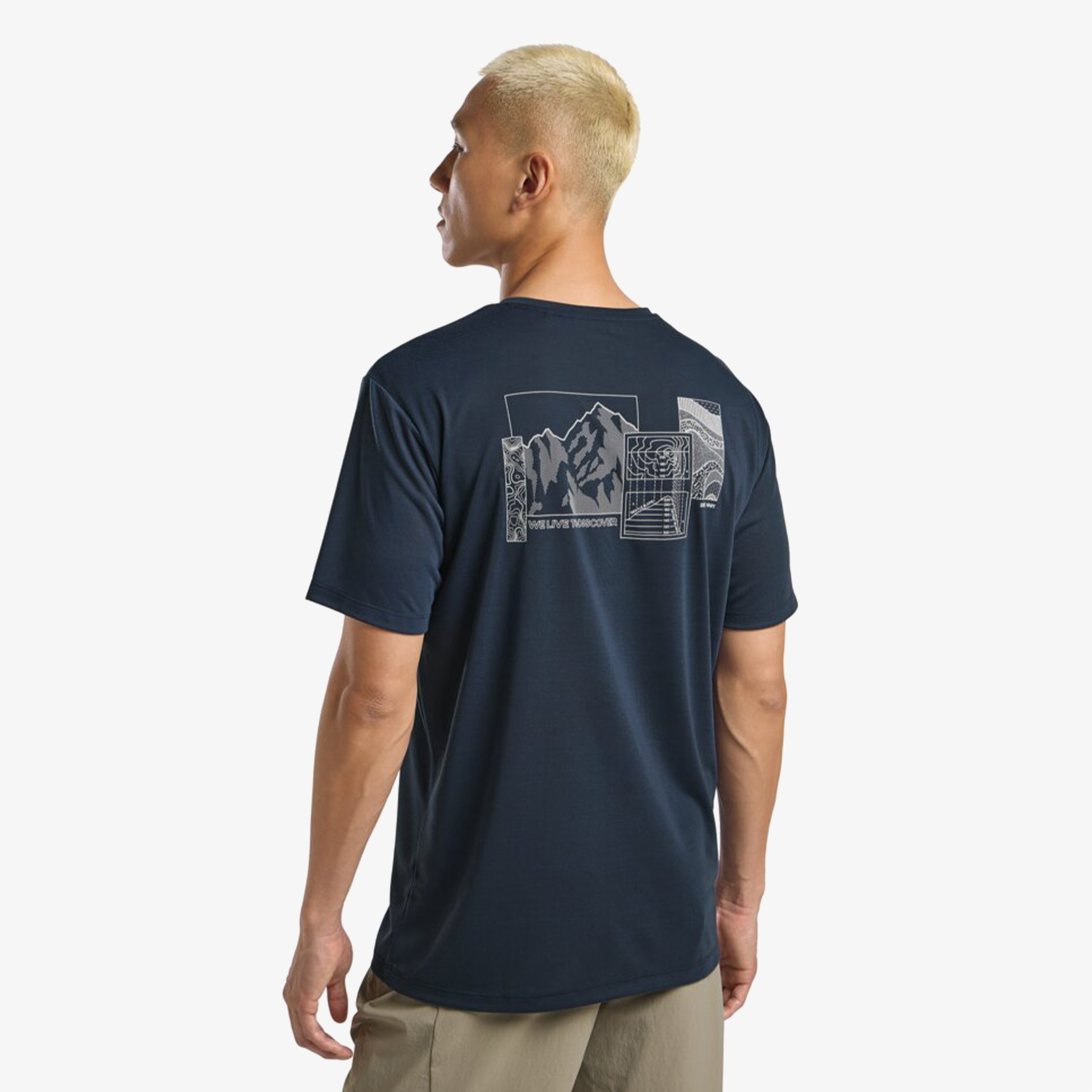 Jack Wolfskin Vonnan Graphic  Erkek Lacivert T-Shirt