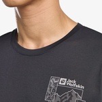 Jack Wolfskin Vonnan Graphic T M Erkek Siyah T-Shirt