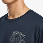 Jack Wolfskin Vonnan Graphic  Erkek Lacivert T-Shirt