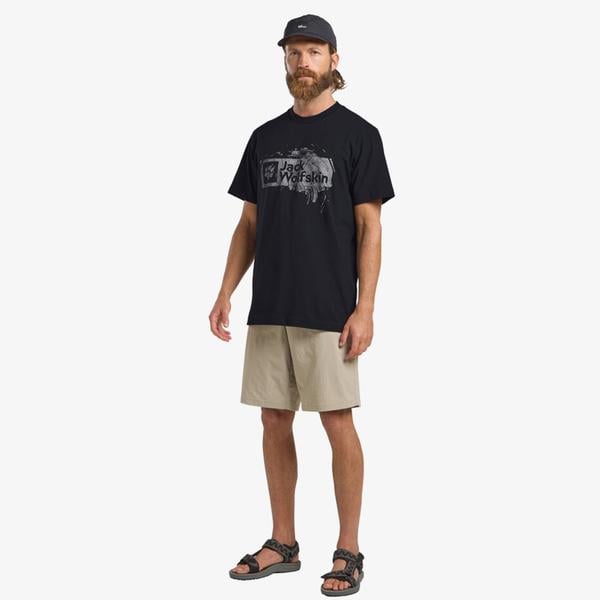 Jack Wolfskin Brand T M Erkek Lacivert T-Shirt