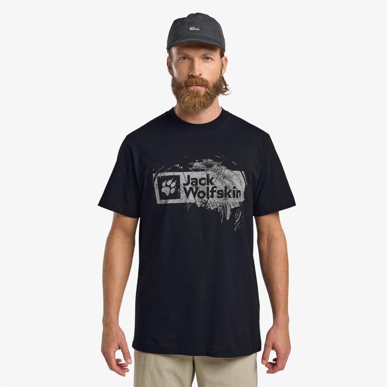 Jack Wolfskin Brand T M Erkek Lacivert T-Shirt