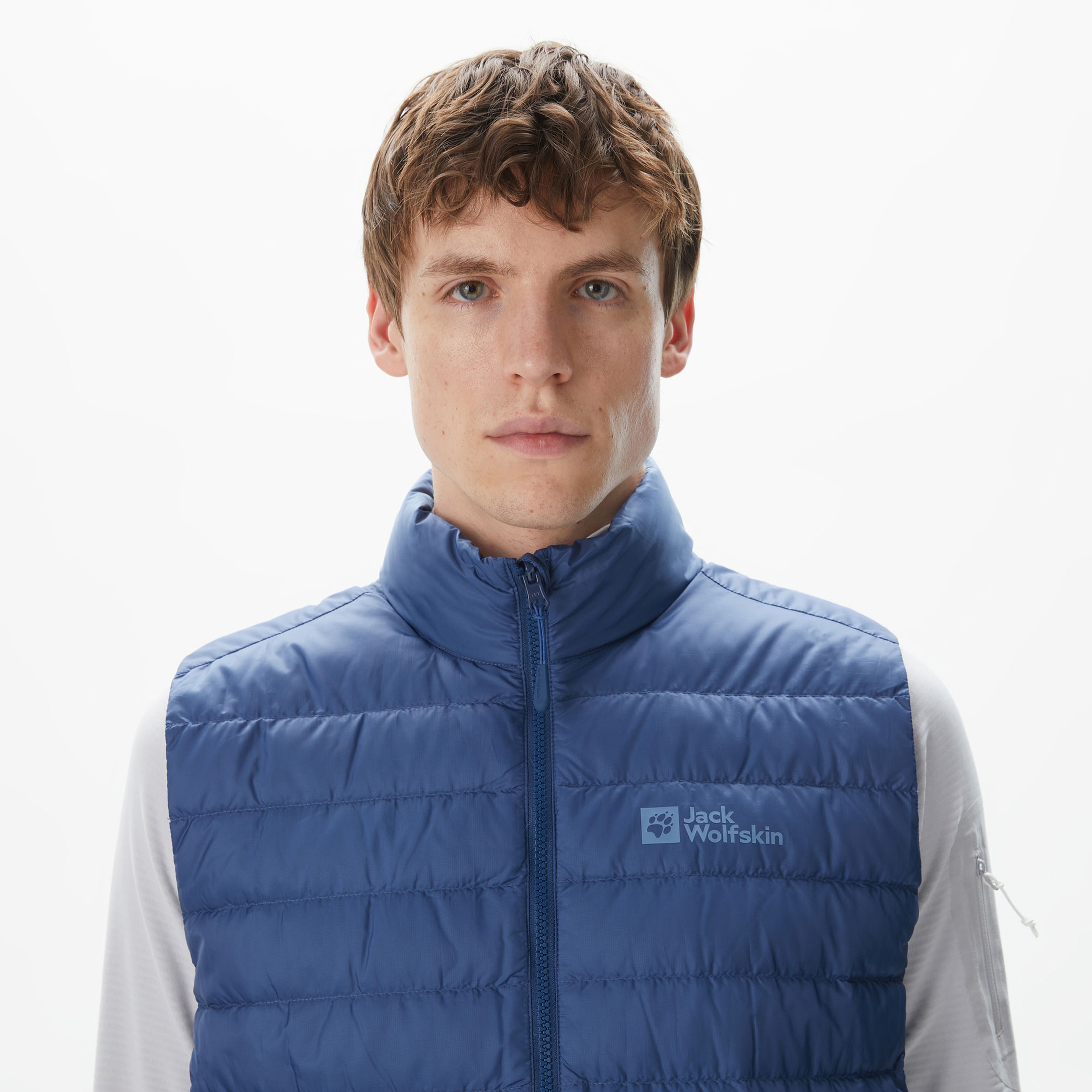 Jack Wolfskin Pilvi Down Vest Erkek Mavi Yelek