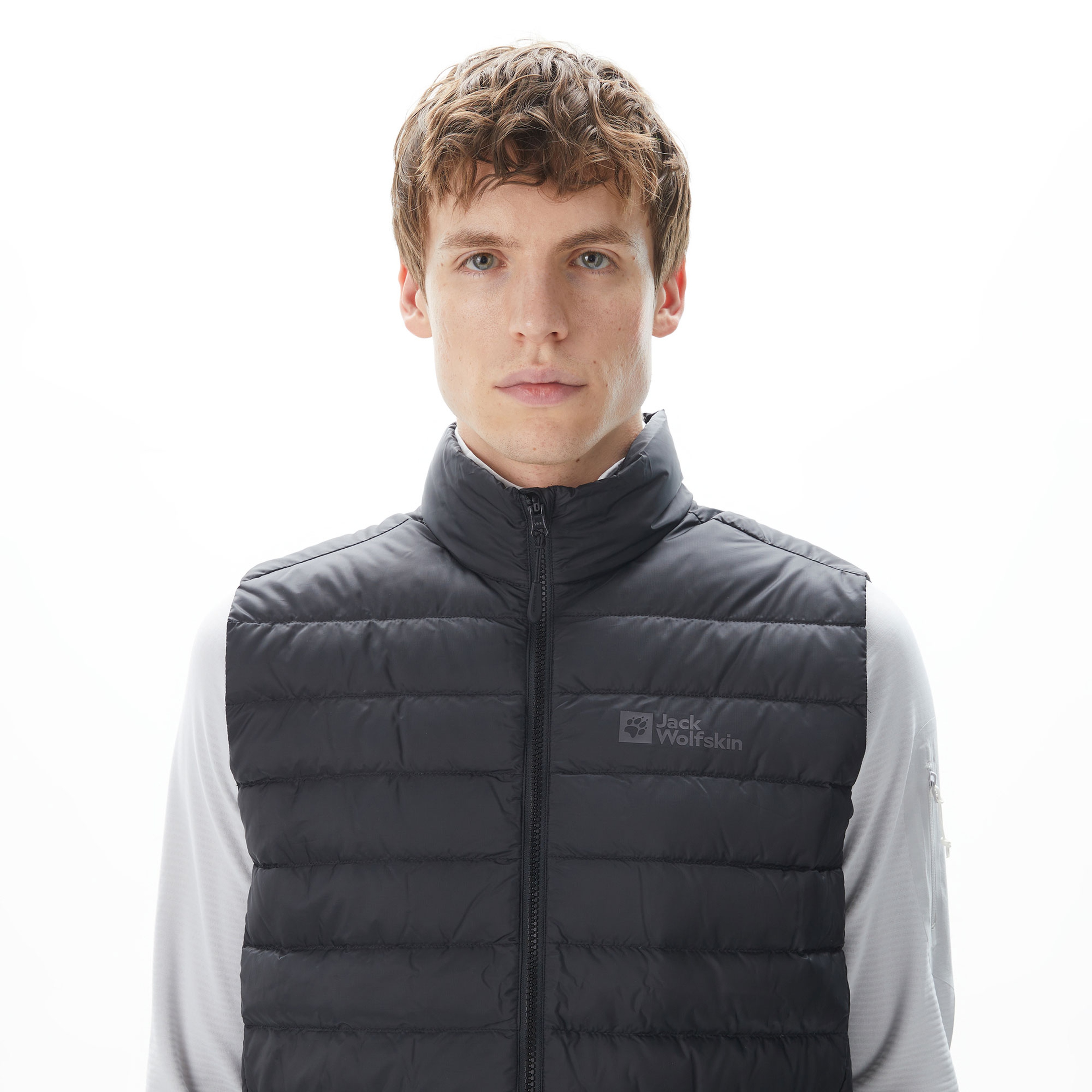 Jack Wolfskin Pilvi Down Vest Erkek Siyah Yelek