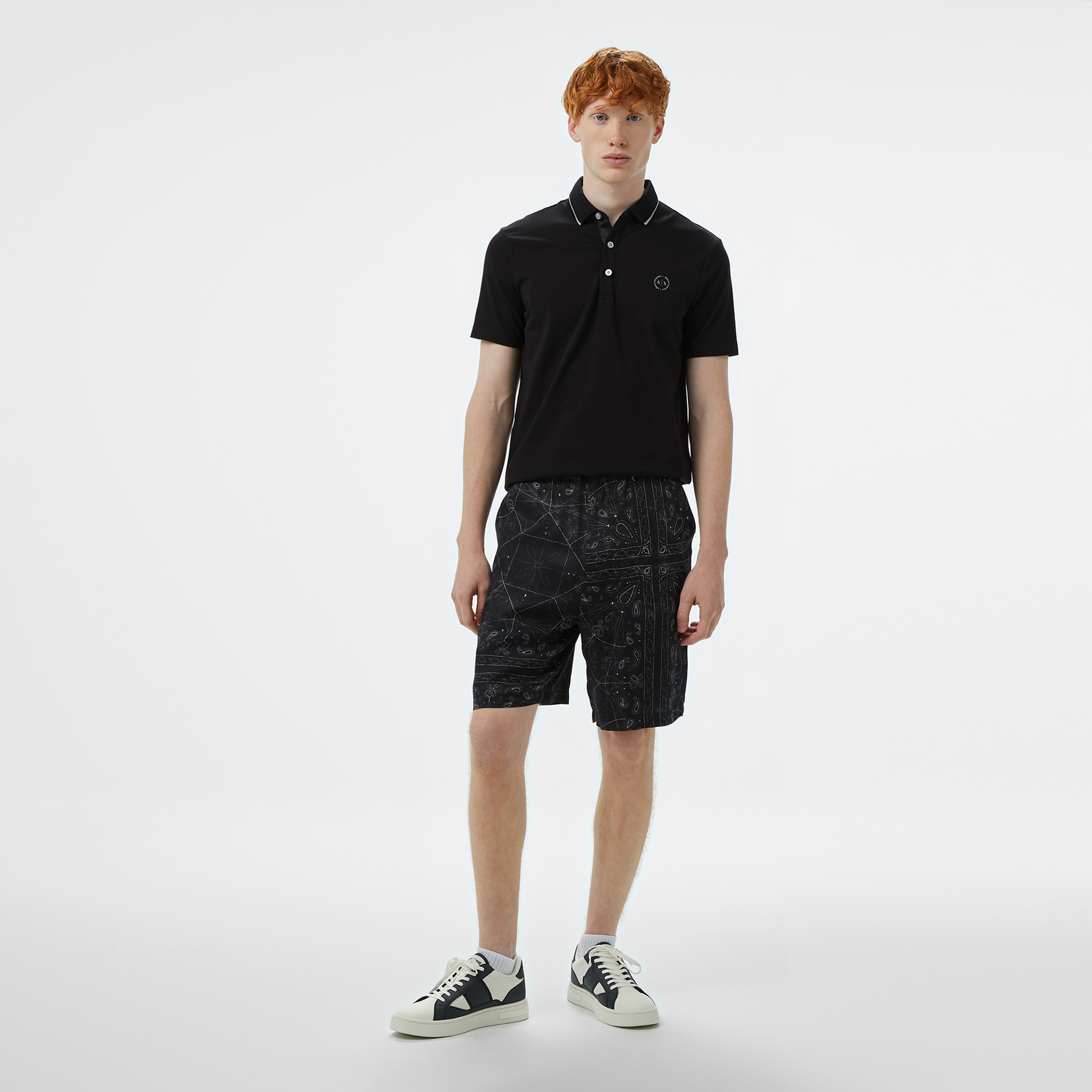 Armani Exchange Erkek Siyah Polo