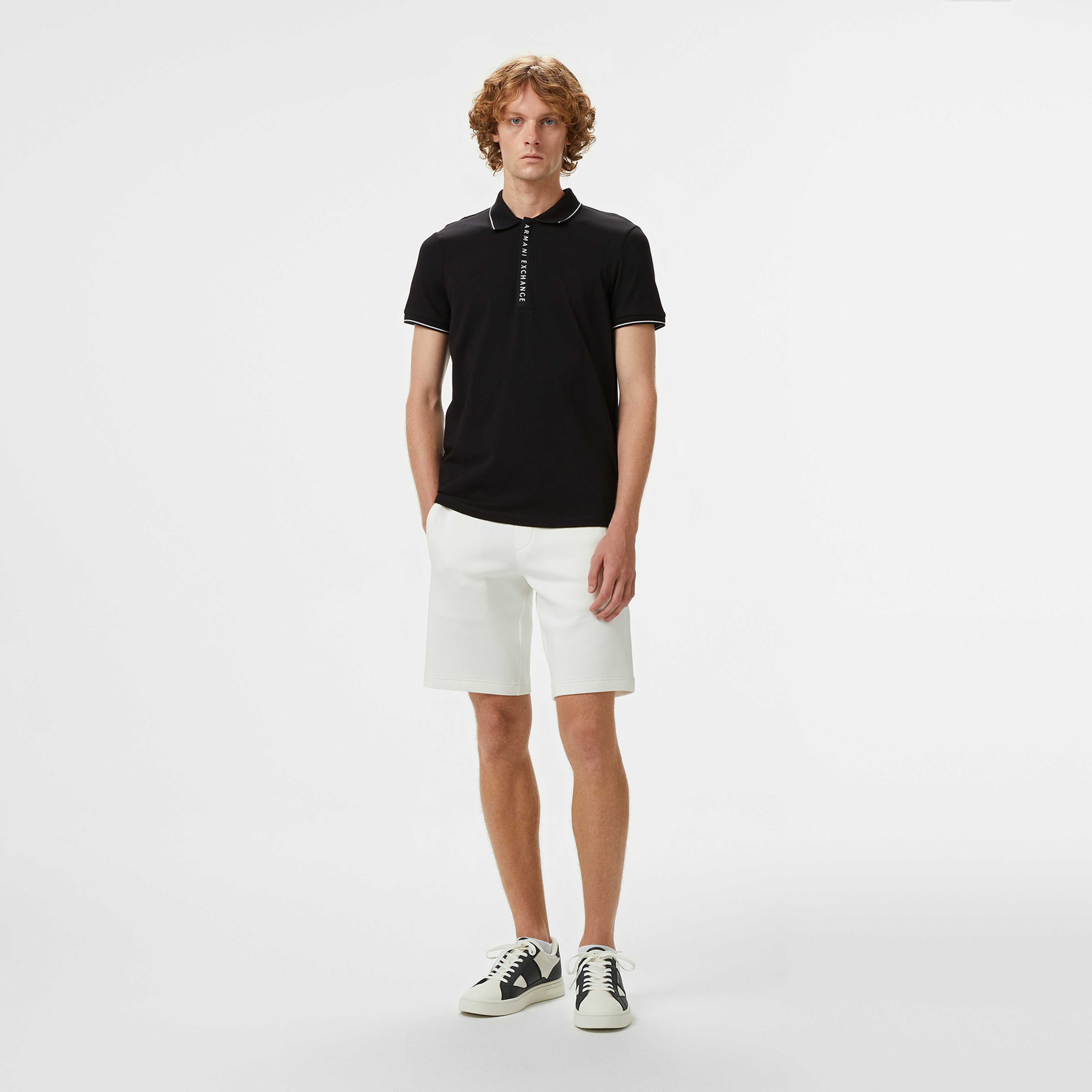 Armani Exchange Erkek Siyah Polo