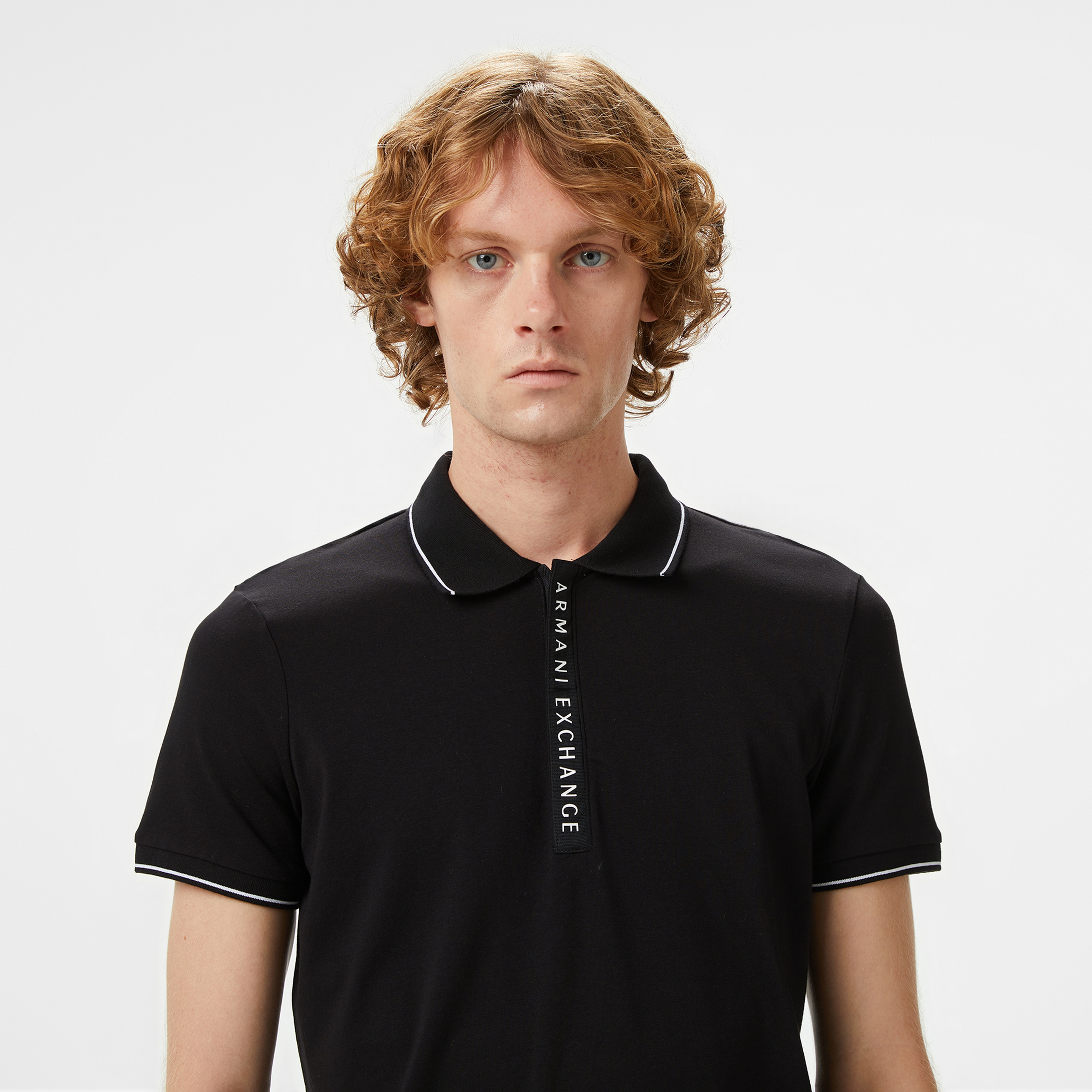 Armani Exchange Erkek Siyah Polo