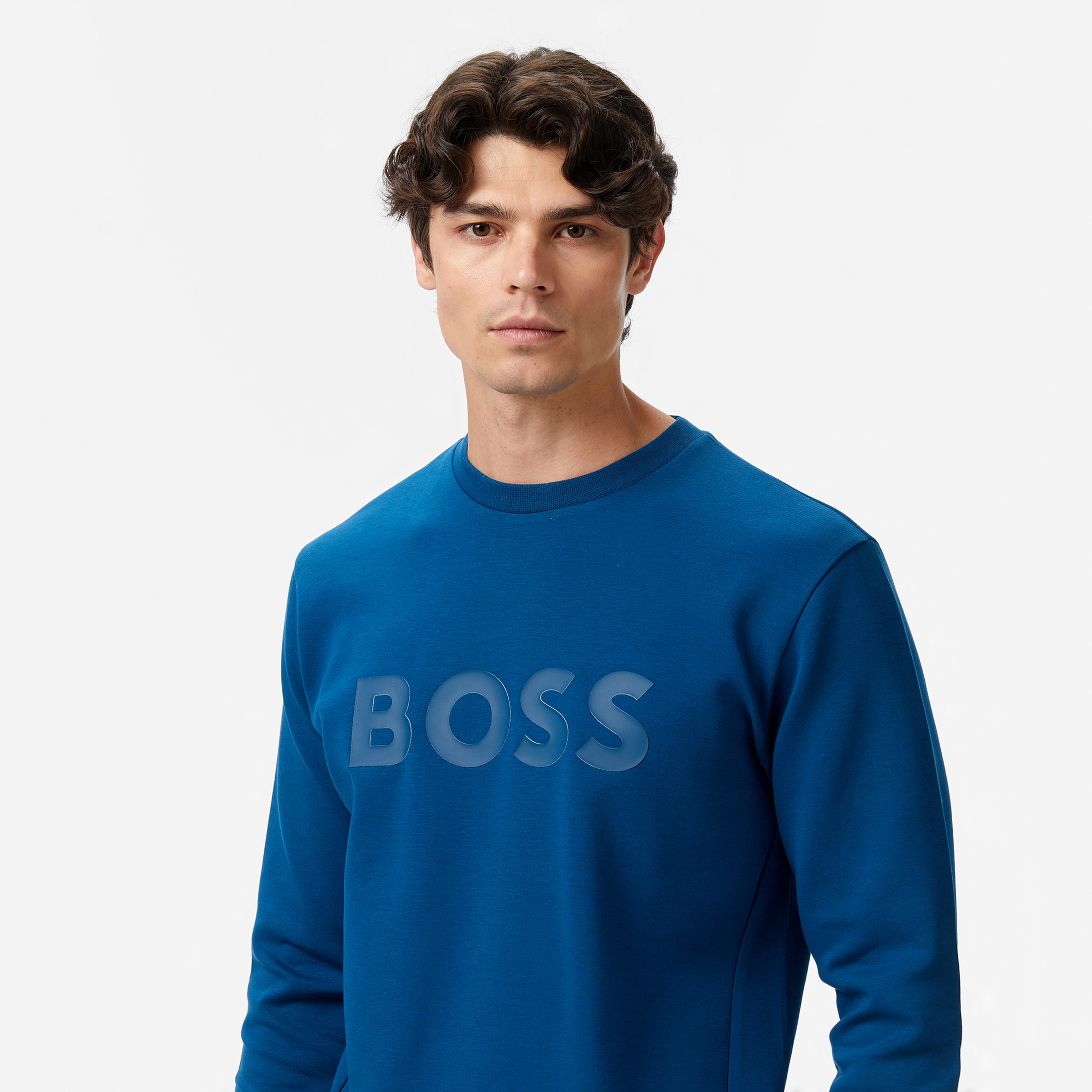 Boss Erkek Mavi Sweatshirt