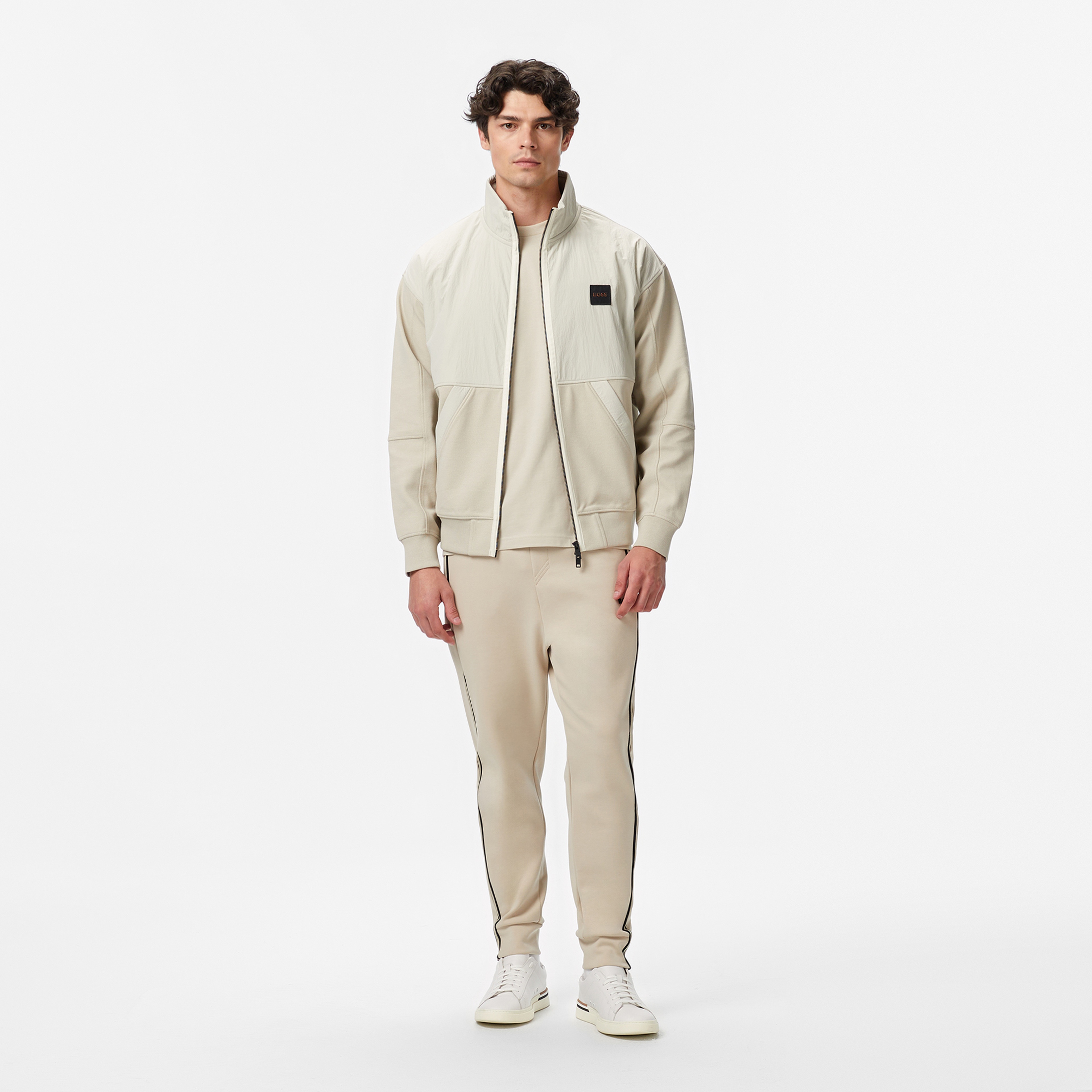 Boss Erkek Bej Sweatshirt