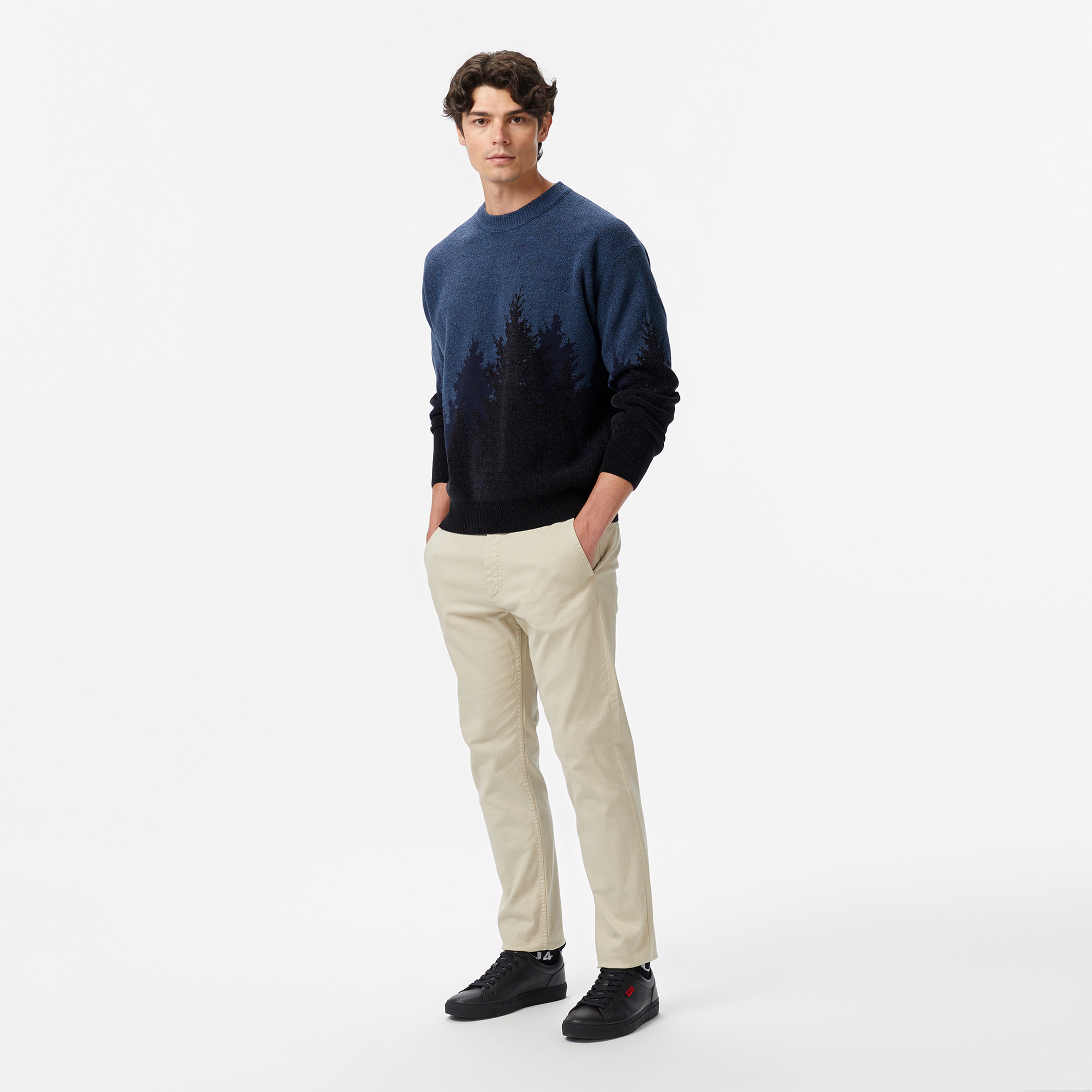 Boss Erkek Mavi Triko