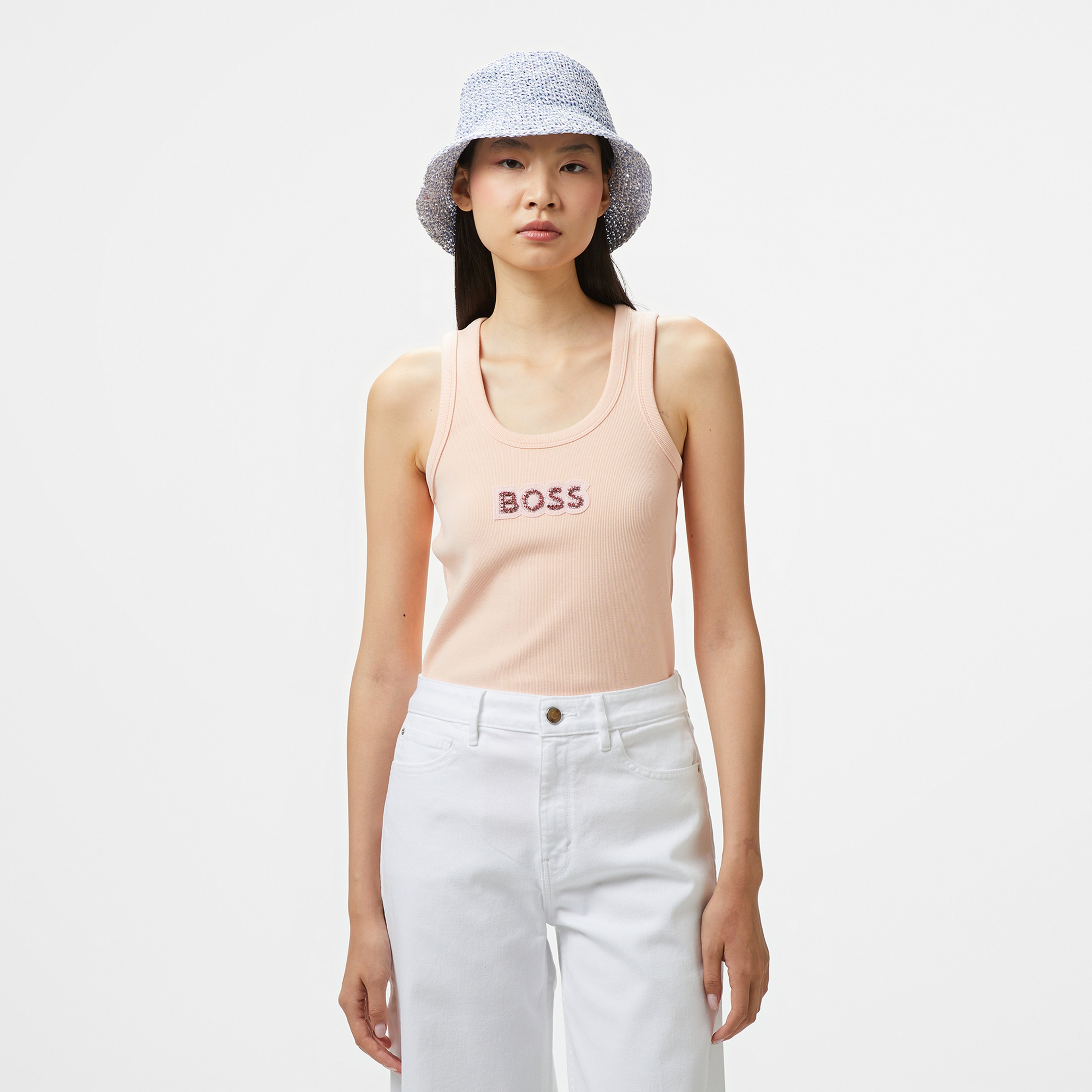 BOSS Ematite2 stonebadg Kadın Pembe Atlet