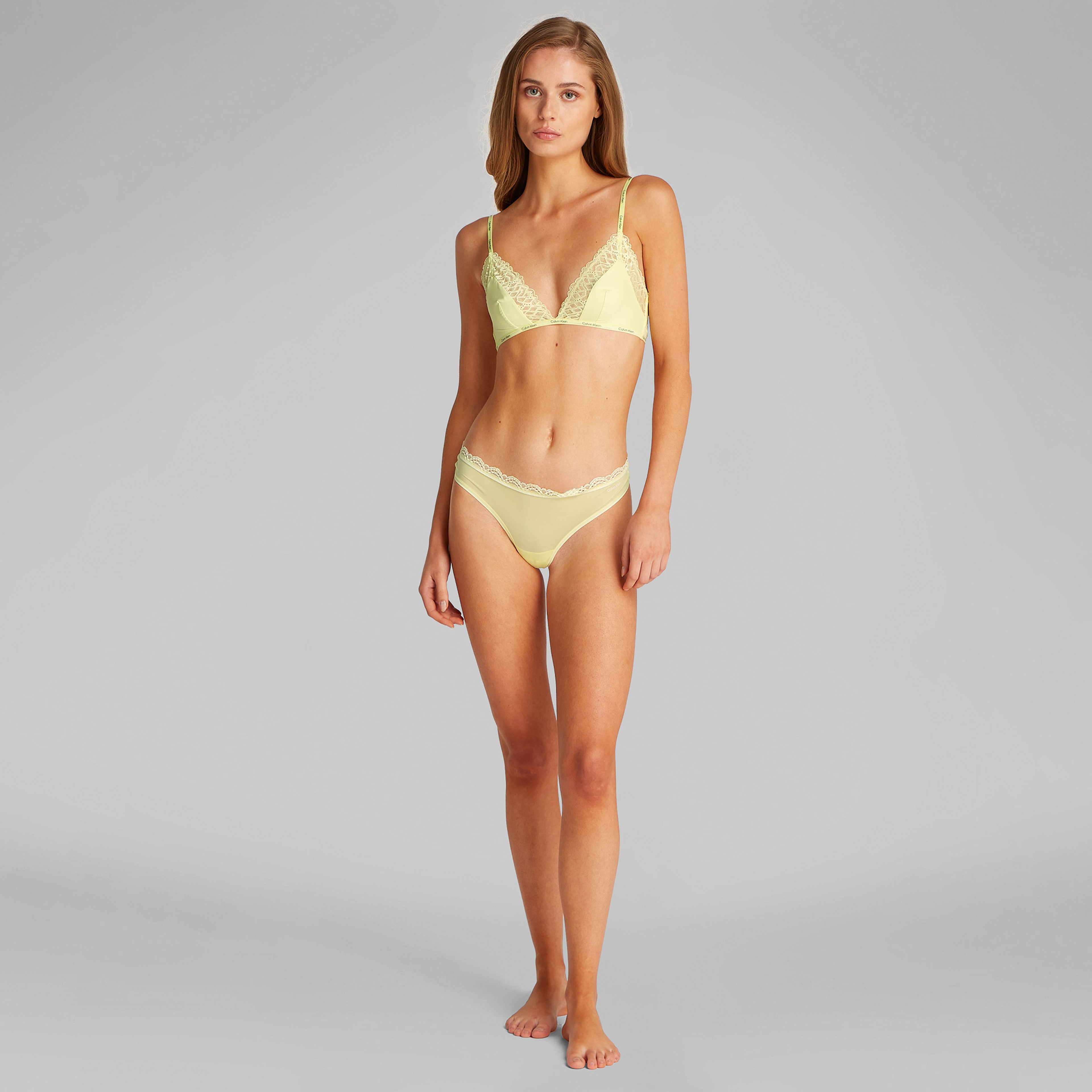 Calvin Klein Wire Free Triangle Kadın Sarı Bra