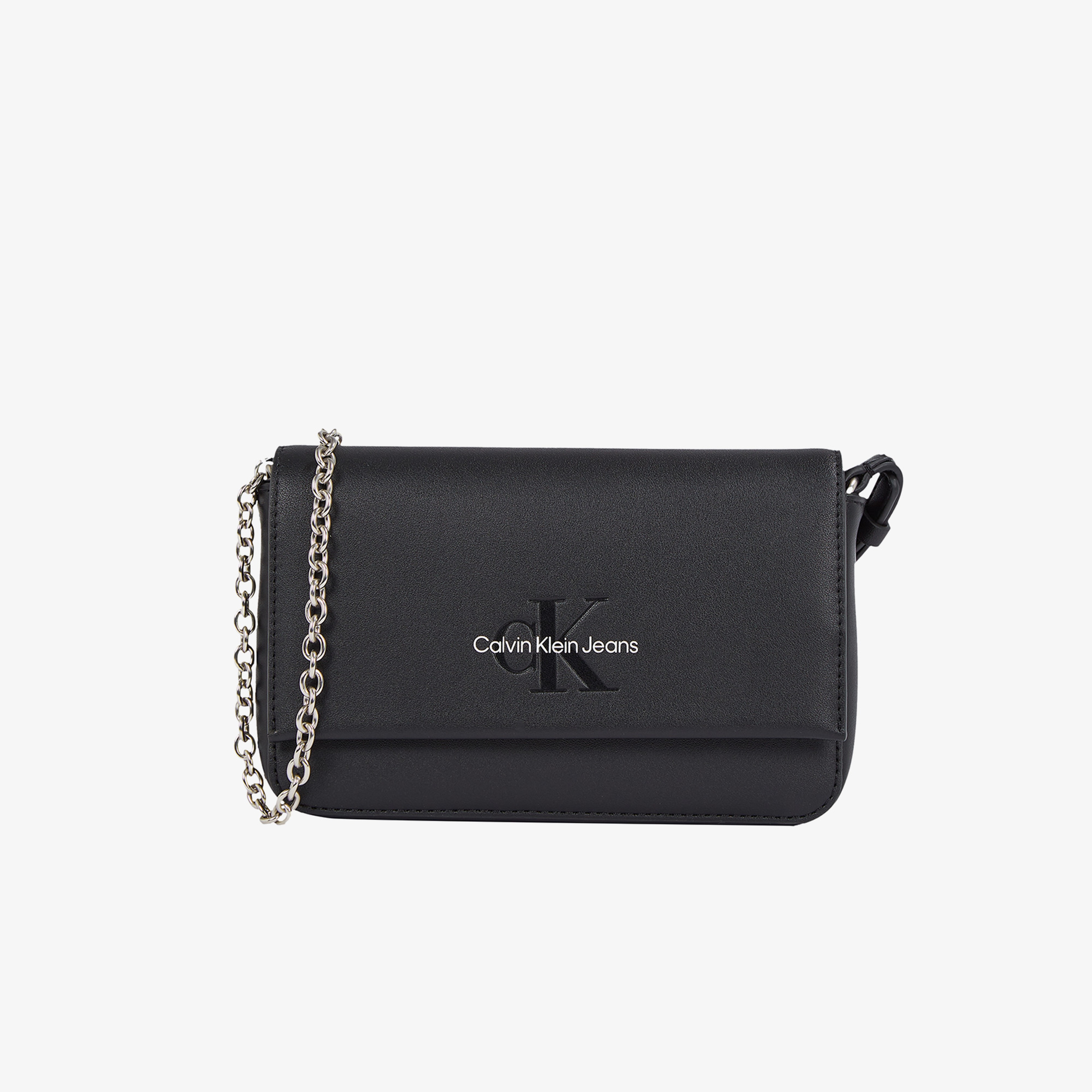 Calvin Klein Sculpted Ew Flap Phone Cb Mono Kadın Siyah Çapraz Çanta