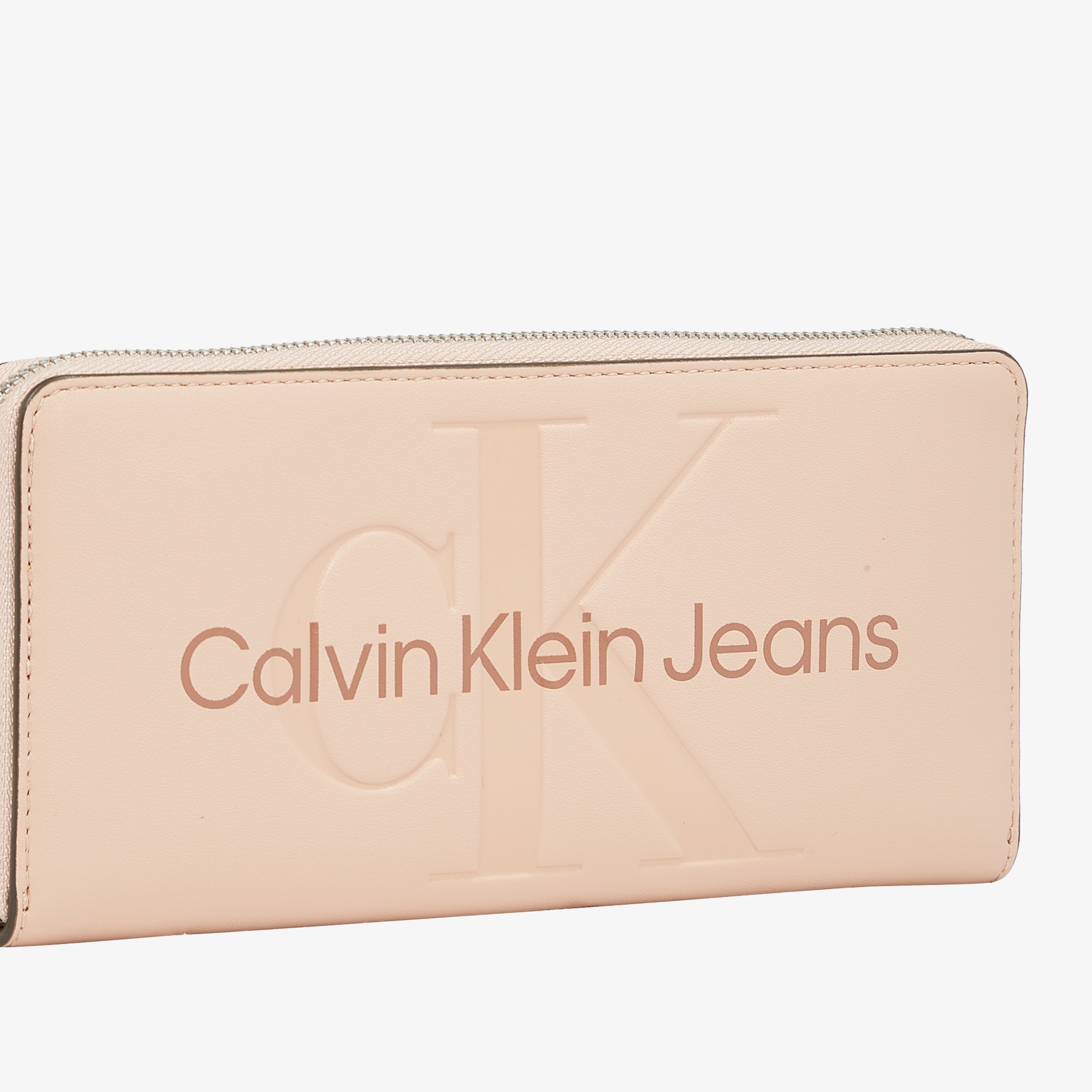 Calvin Klein Sculpted Zip Around Mono Kadın Pembe Cüzdan