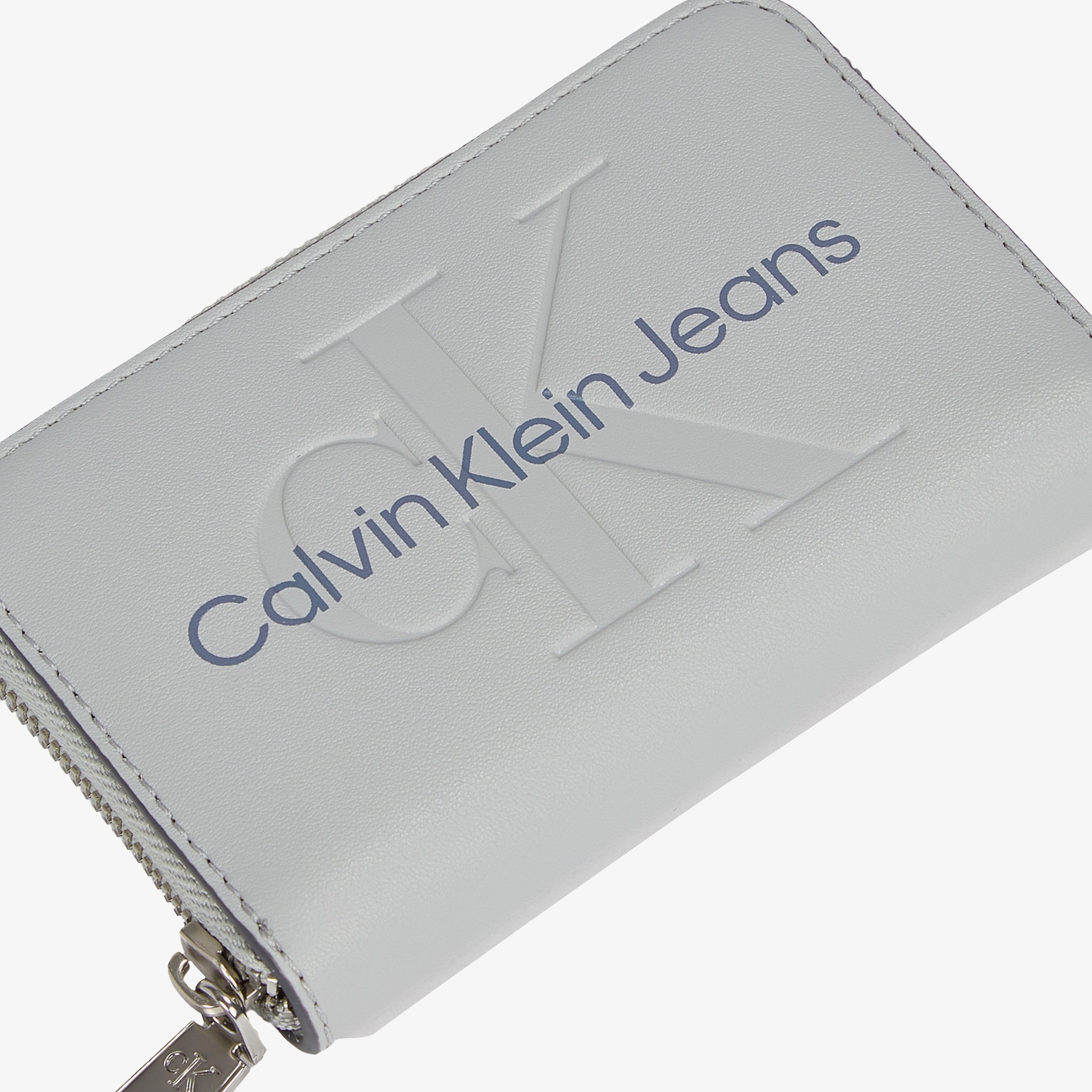 Calvin Klein Sculpted Med Zip Around Mono Kadın Gri Cüzdan