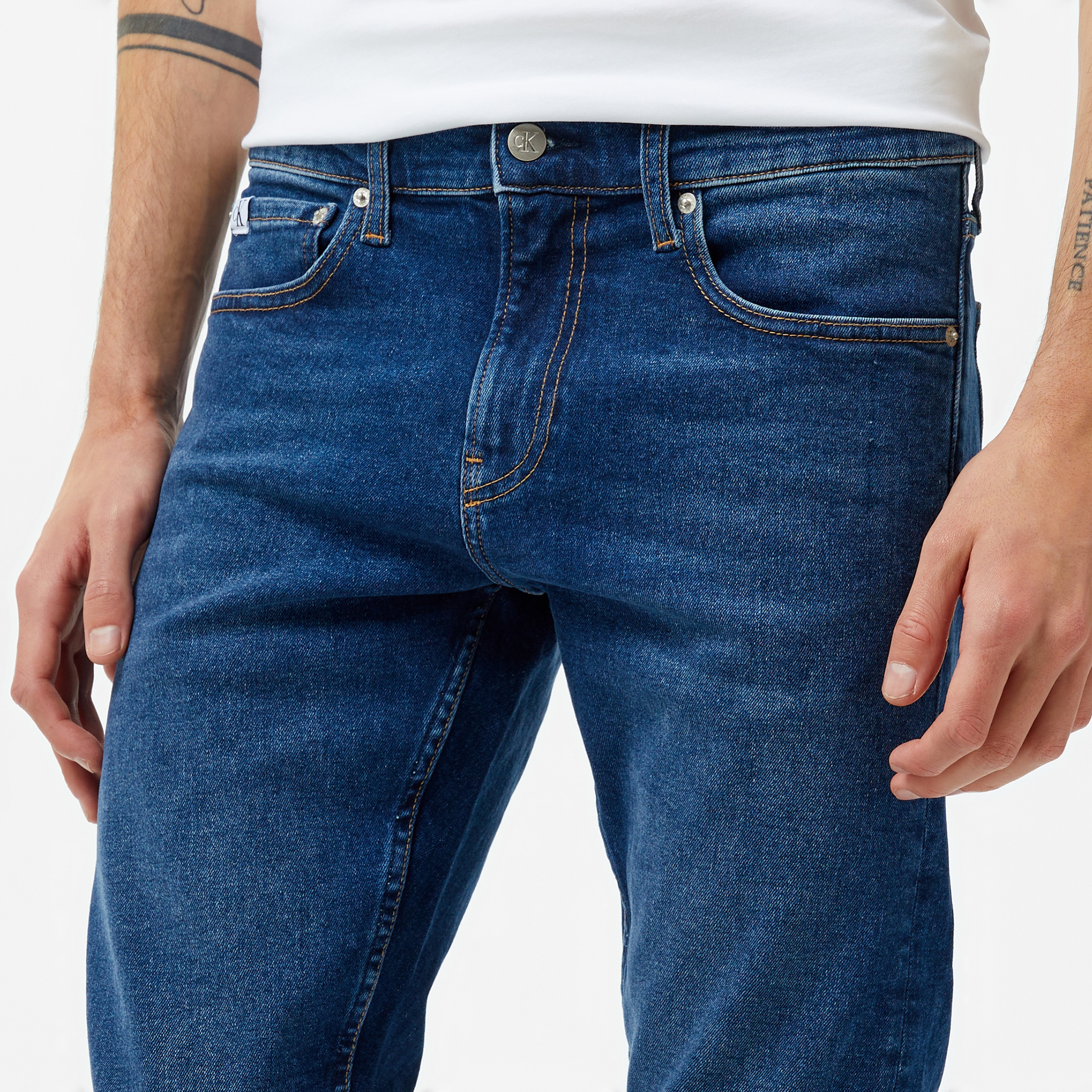 Calvin Klein Jeans Slim Erkek Mavi Jean