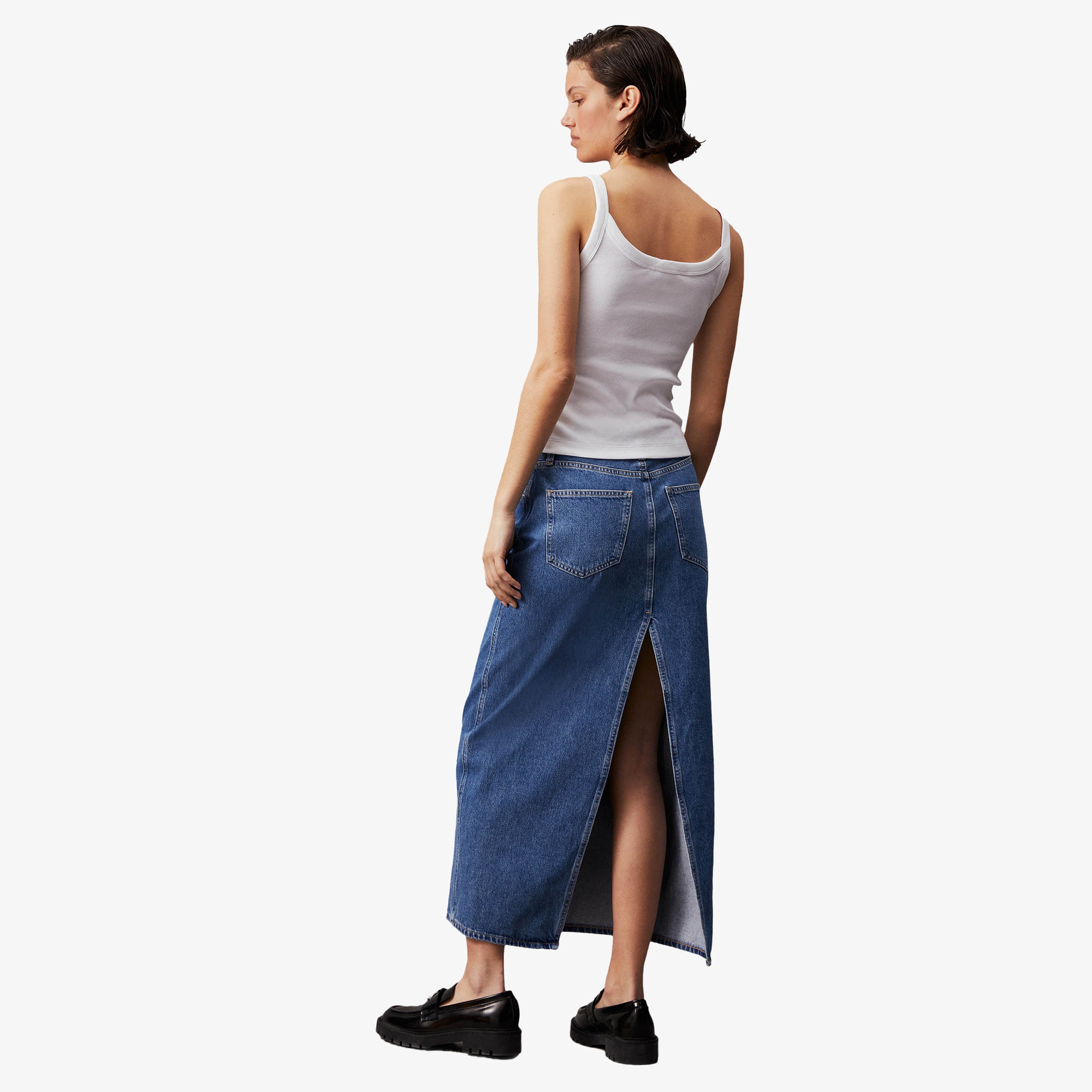 Calvin Klein Kadın Mavi Etek
