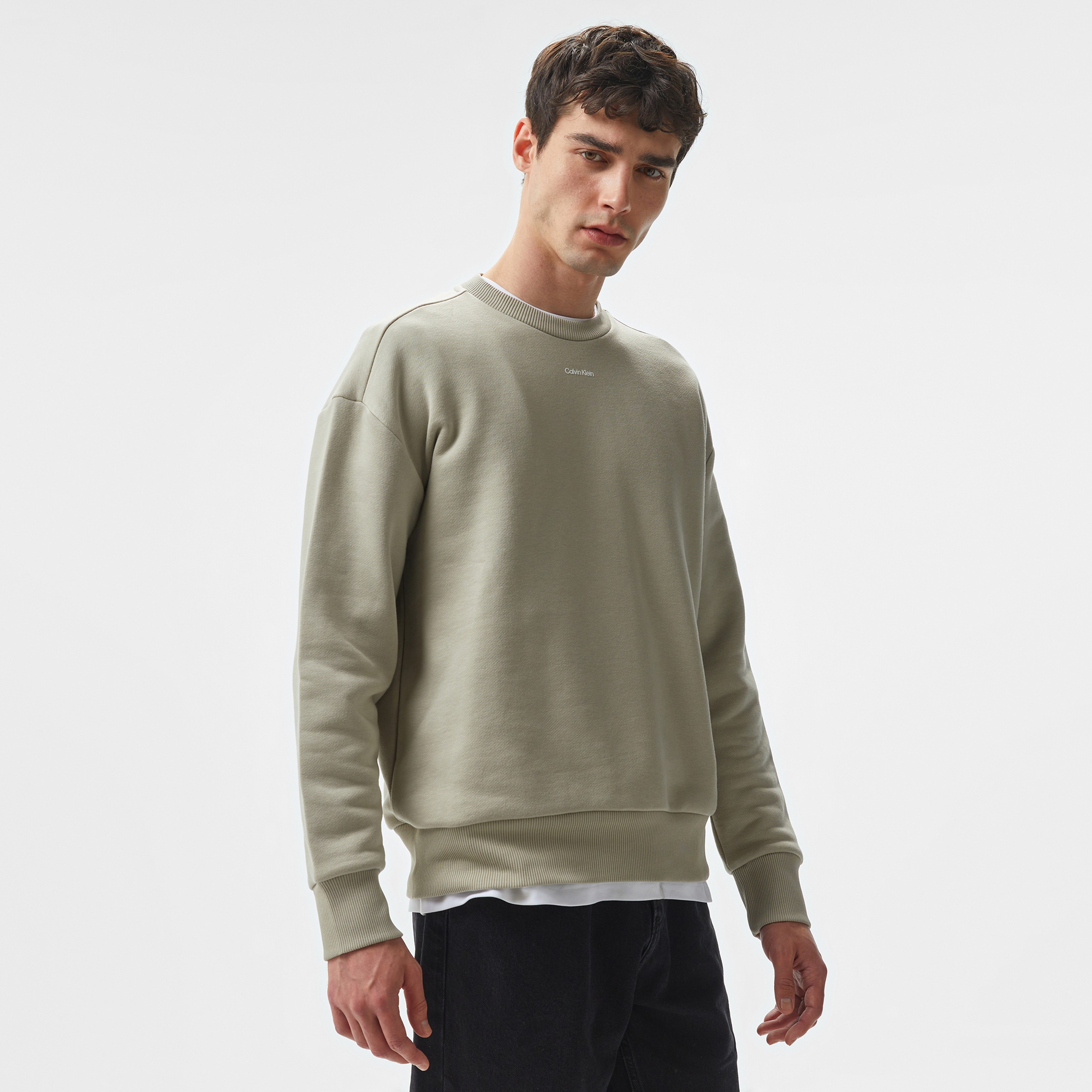 Calvin Klein Erkek Gri Sweatshirt