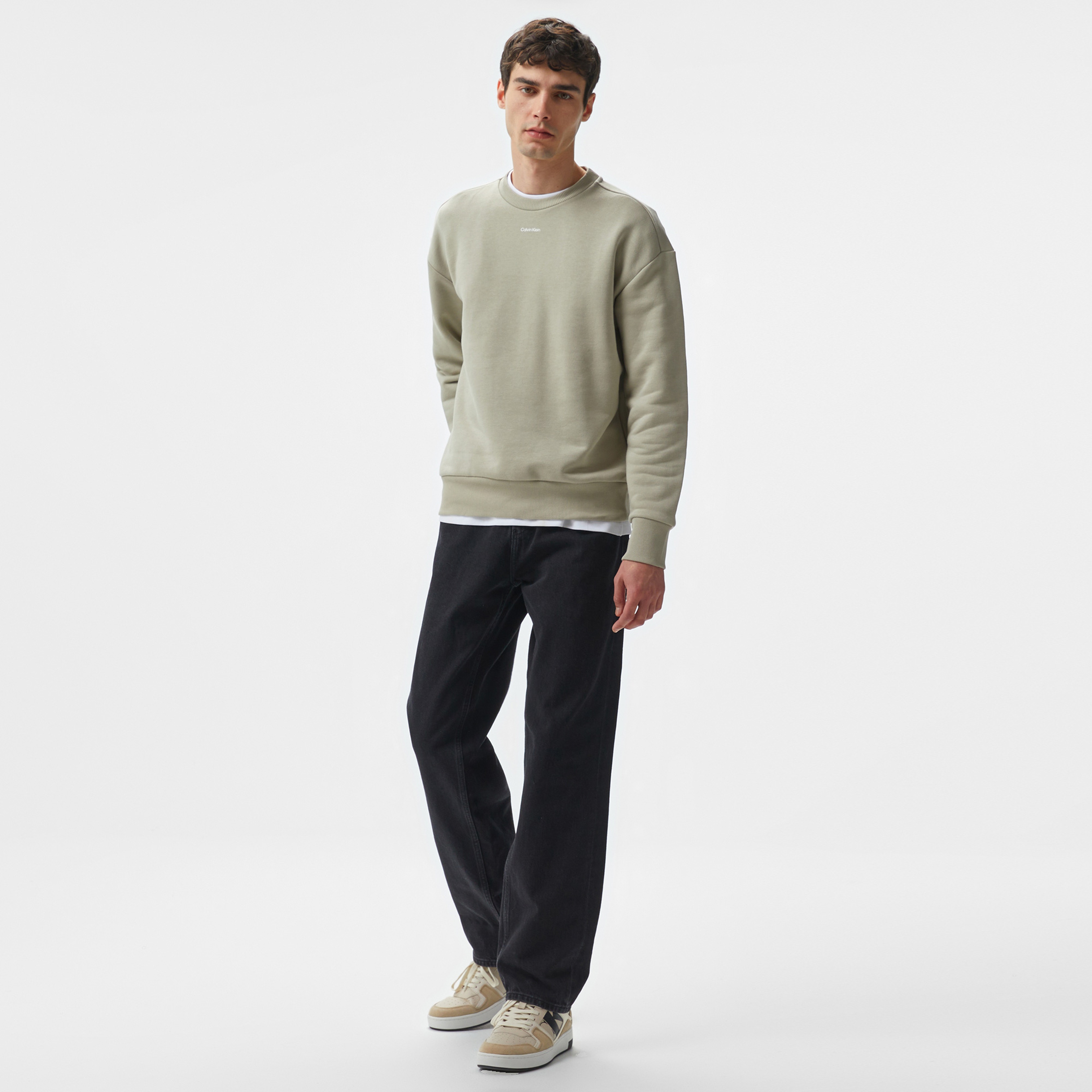 Calvin Klein Erkek Gri Sweatshirt