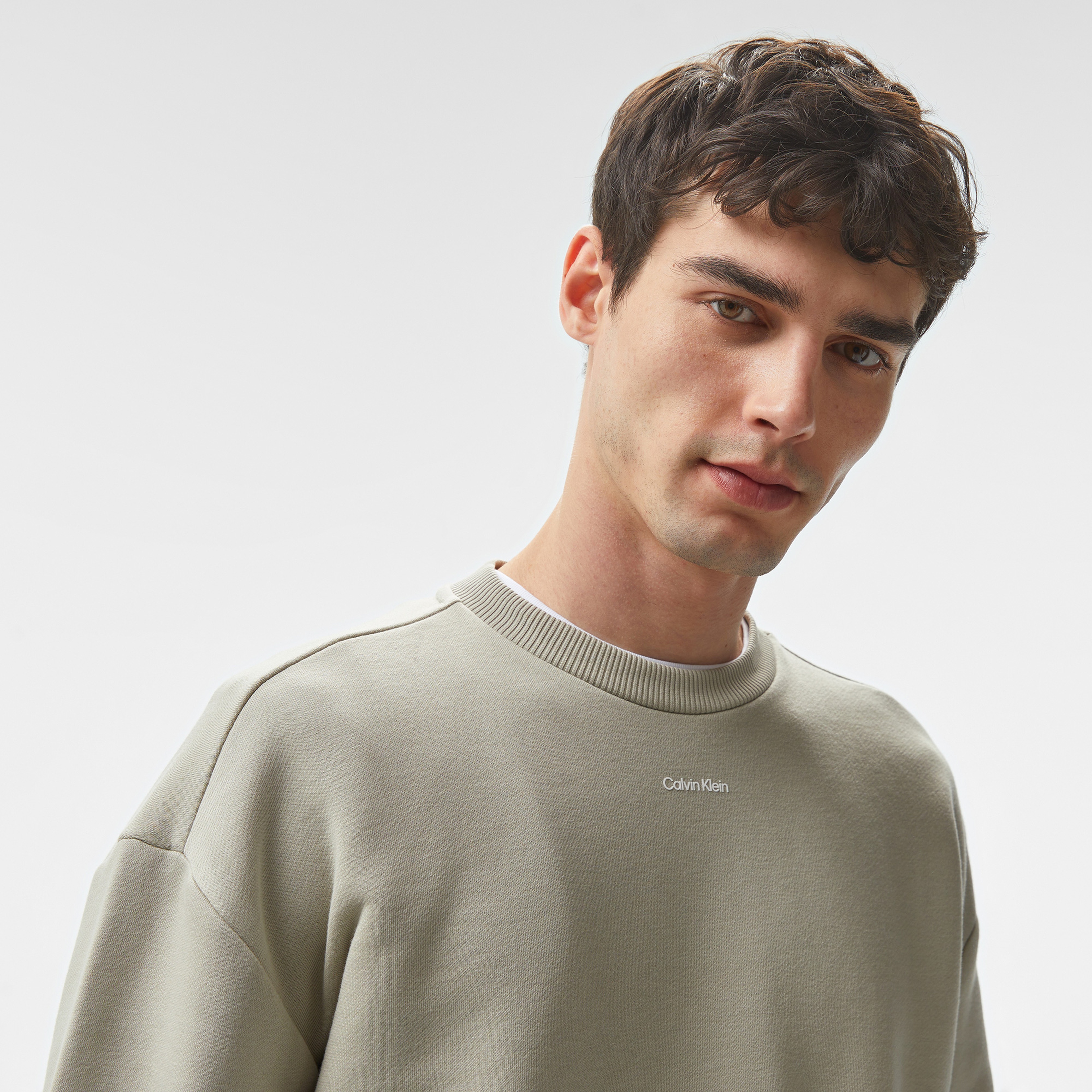 Calvin Klein Erkek Gri Sweatshirt