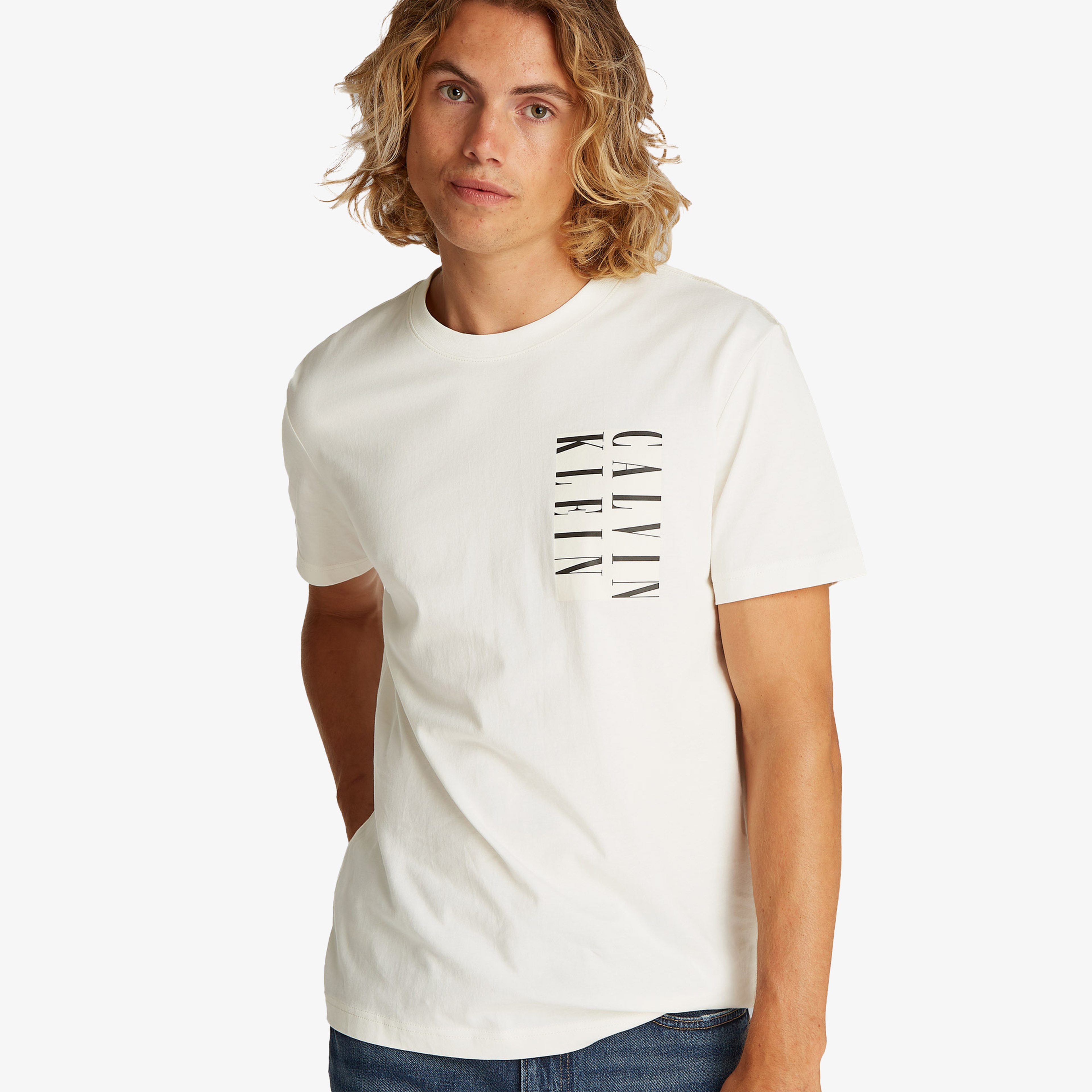 Calvin Klein Erkek Beyaz T-Shirt