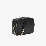 Guess Mini Slin Noreen Camera Crossbody Kadın Antrasit Çapraz Askılı Çanta