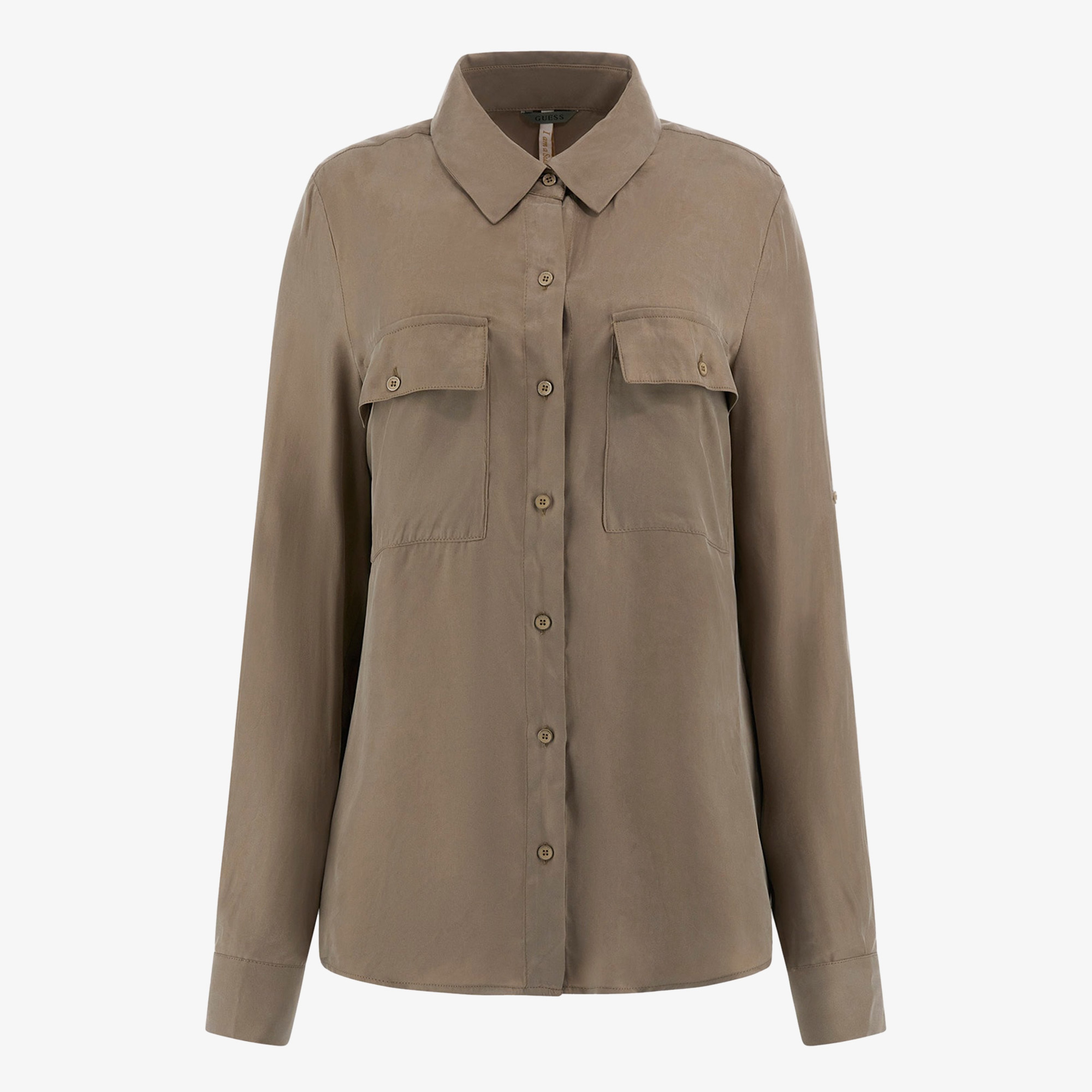 Guess Enora Equipment Shir  Kadın Yeşil Gömlek