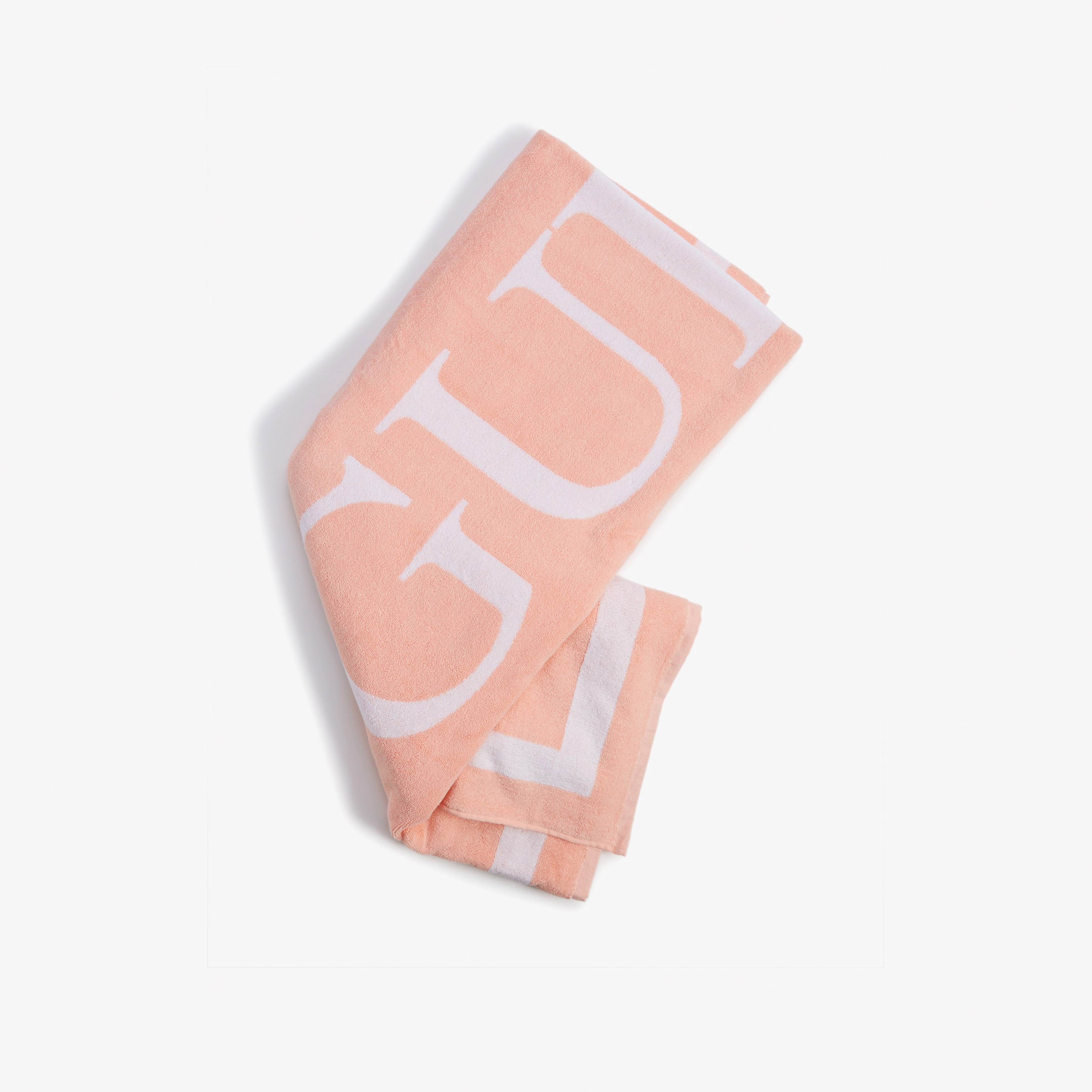 Guess Towel Jacquard Guess  Unisex Pembe Plaj Havlusu