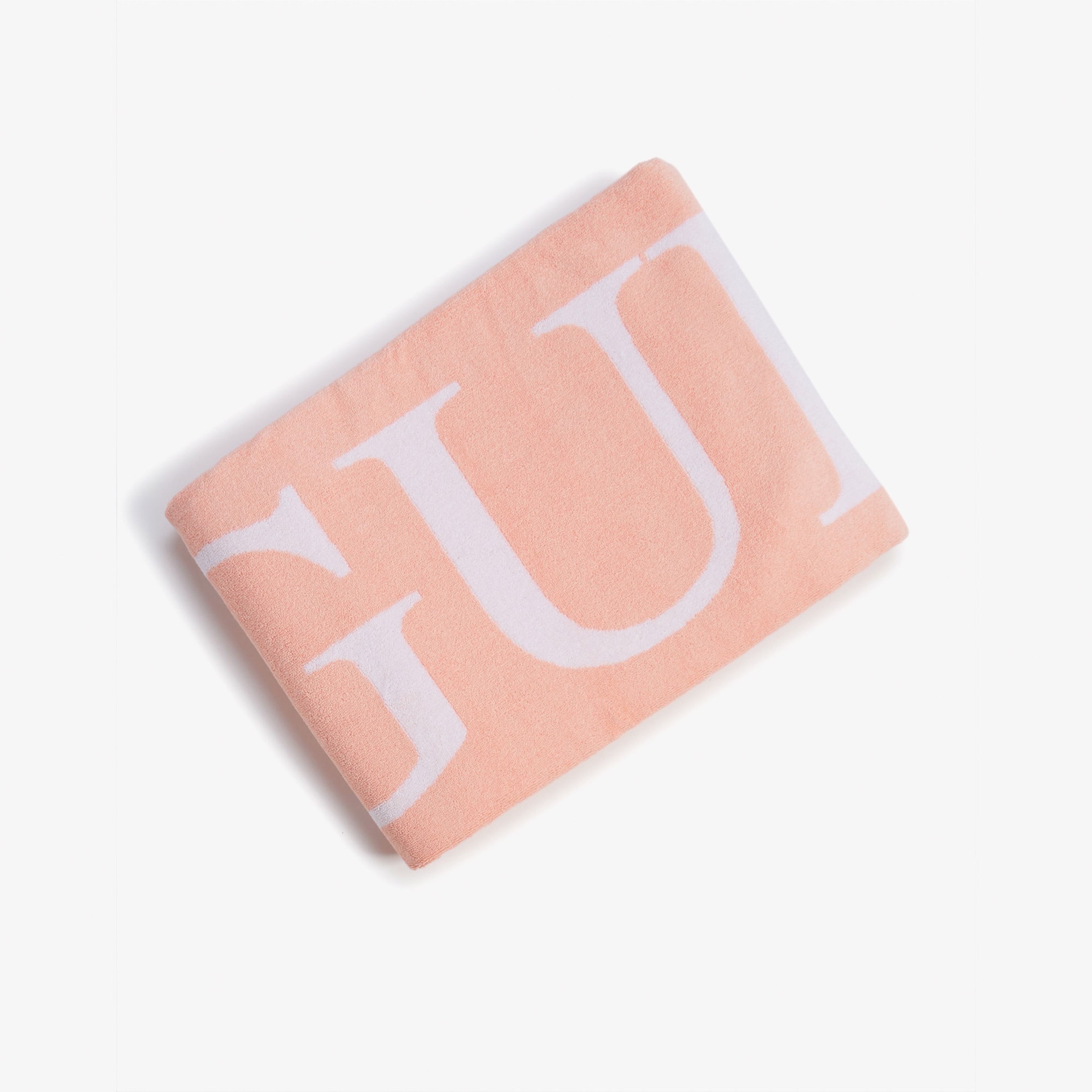 Guess Towel Jacquard Guess  Unisex Pembe Plaj Havlusu