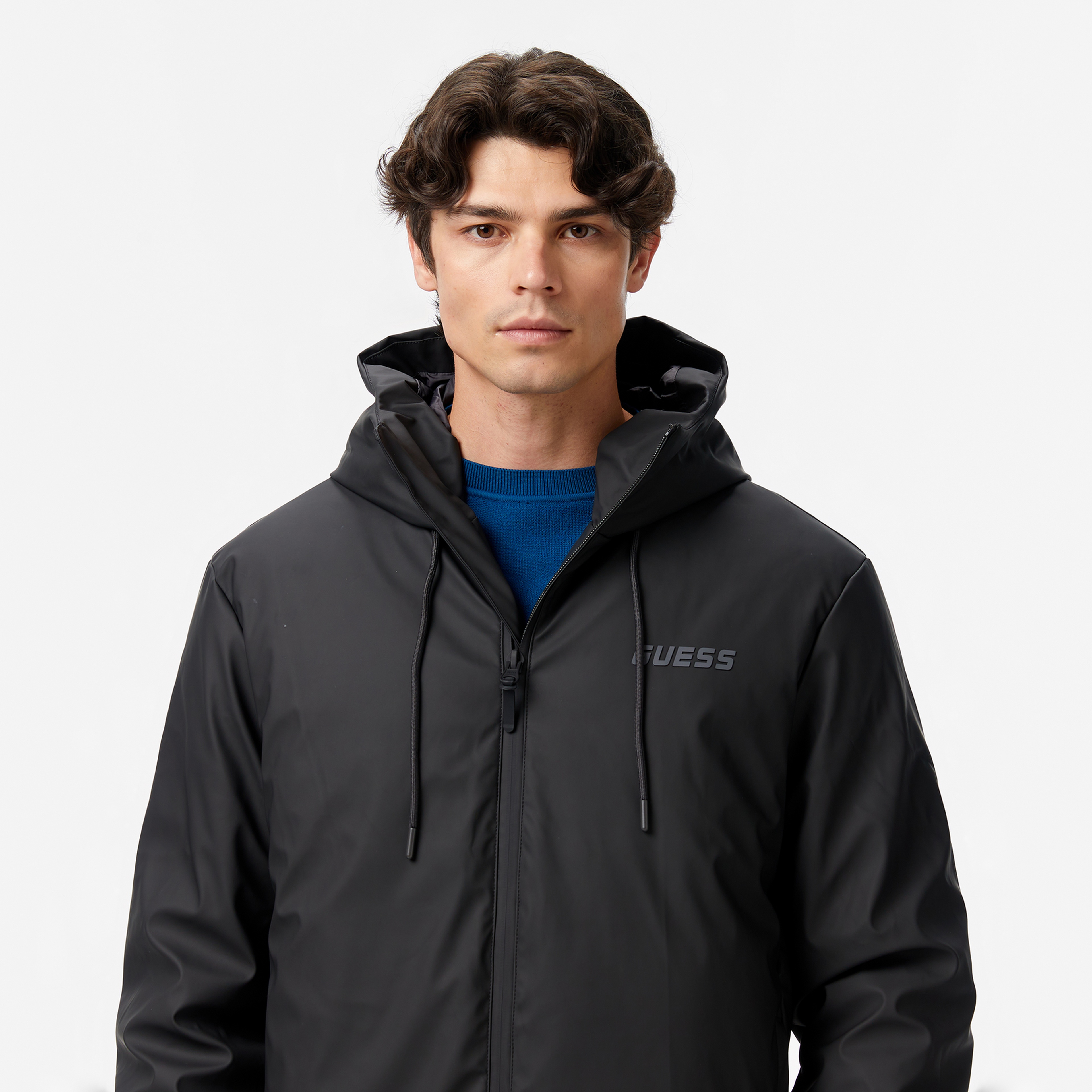 Guess Erkek Siyah Mont