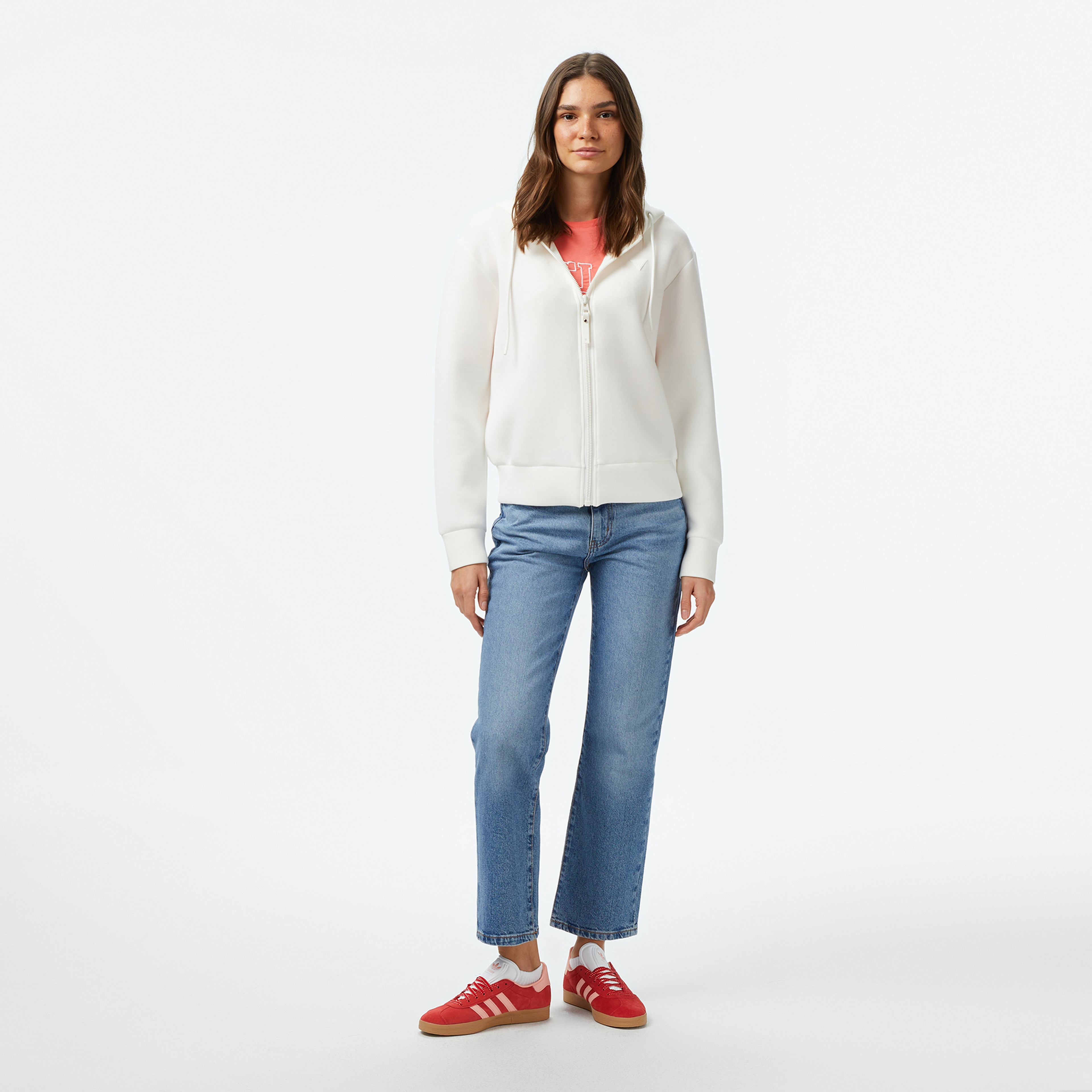 Guess Kadın Krem Sweatshirt